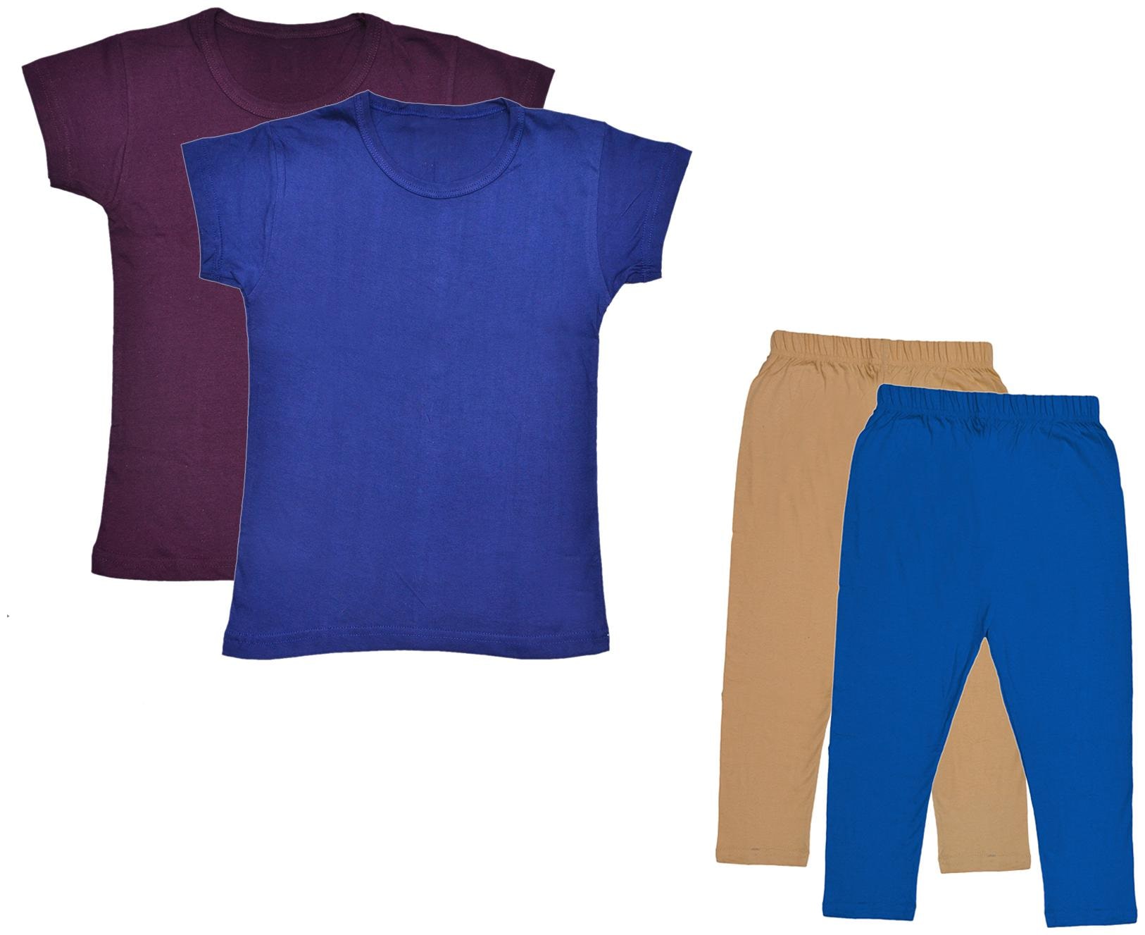 

Indiweaves Girl Cotton Top Bottom Set - Multi