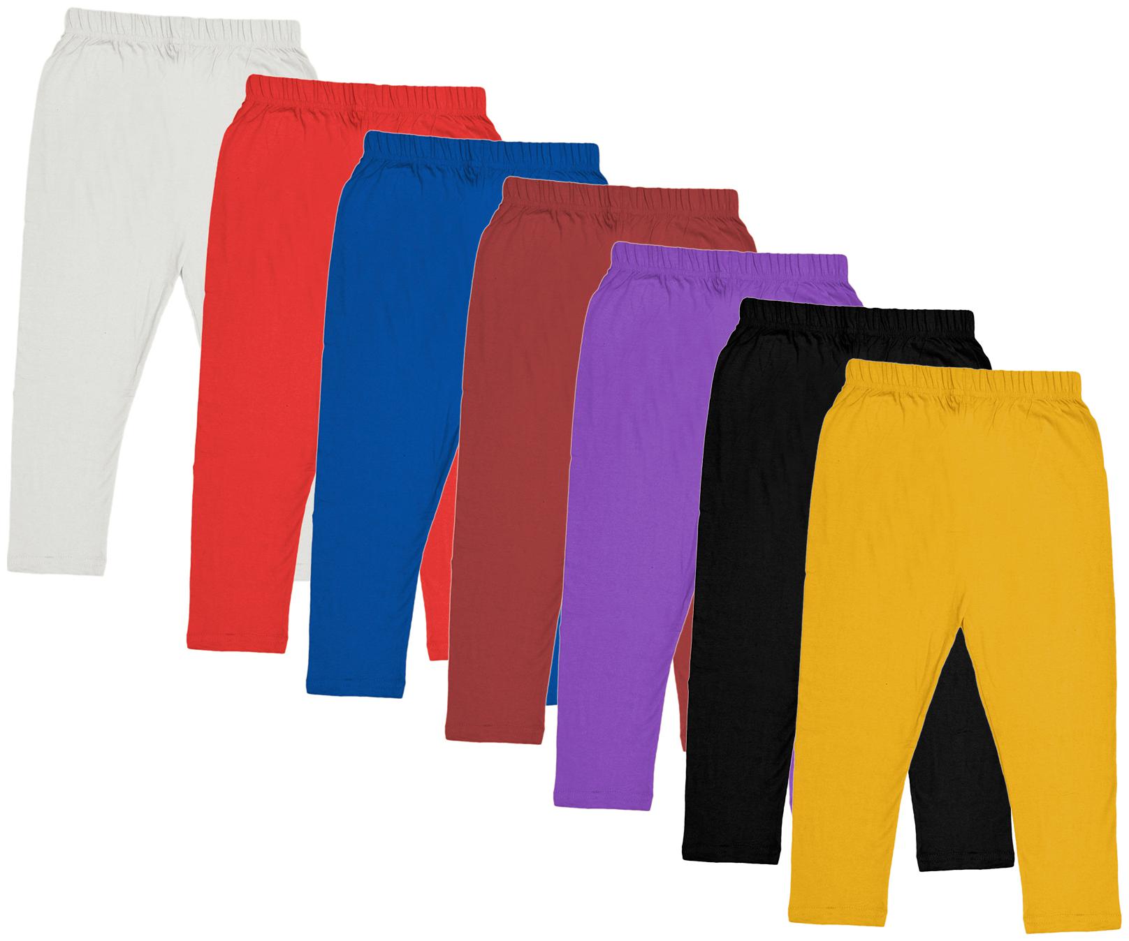 

Indiweaves Girl Cotton Solid Capri - Multi