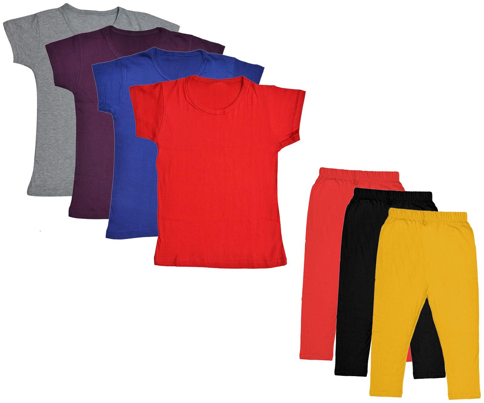 

Indiweaves Girl Cotton Top Bottom Set - Multi