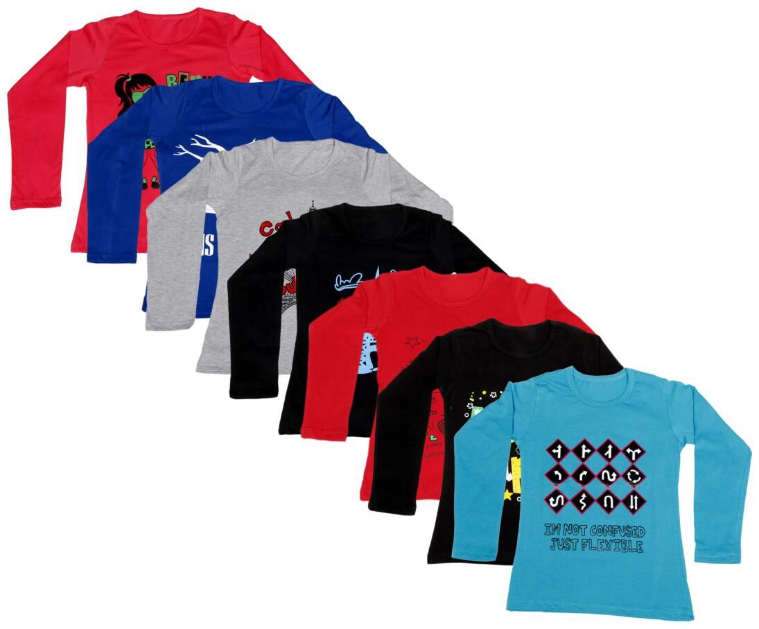 

Indiweaves Girl Cotton Printed T shirt - Multi