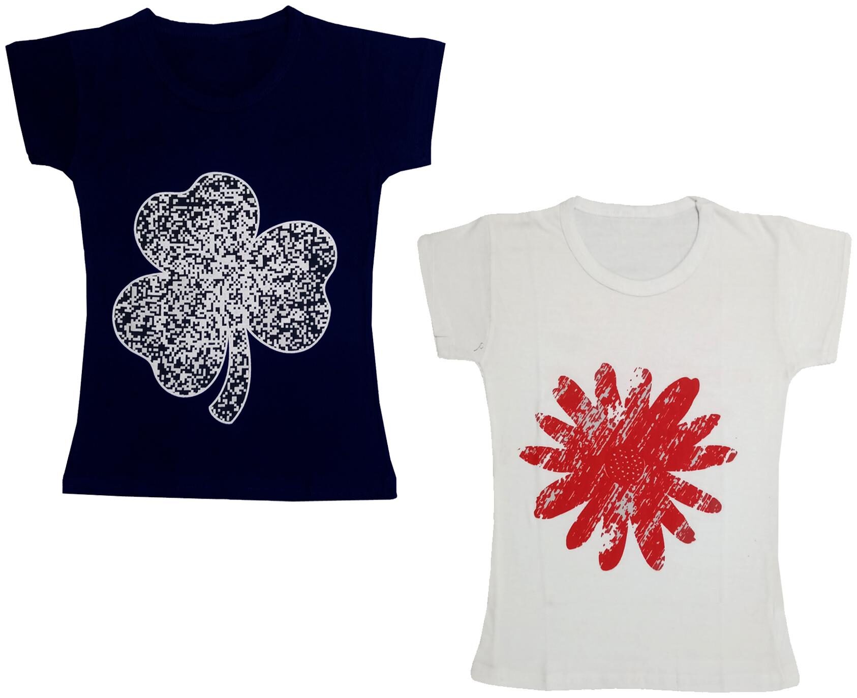 

Indiweaves Girl Cotton Printed T shirt - Multi