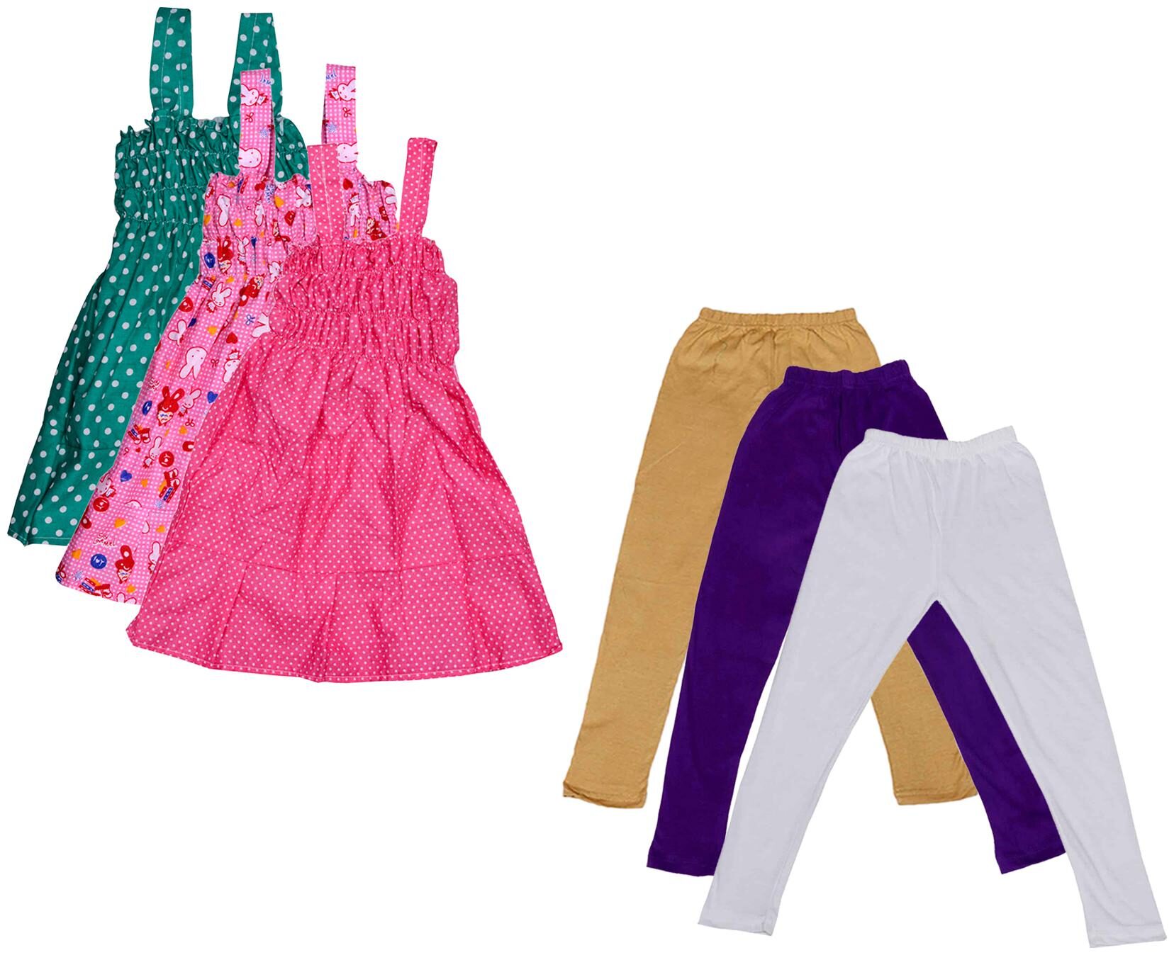 

Indiweaves Girl Cotton Top Bottom Set - Multi