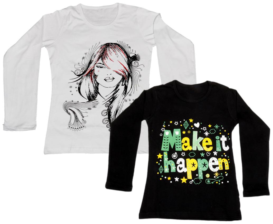 

Indiweaves Girl Cotton Printed T shirt - Multi