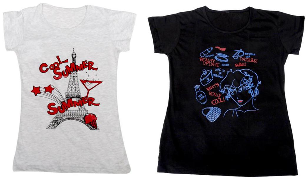 

Indiweaves Girl Cotton Solid T shirt - Multi