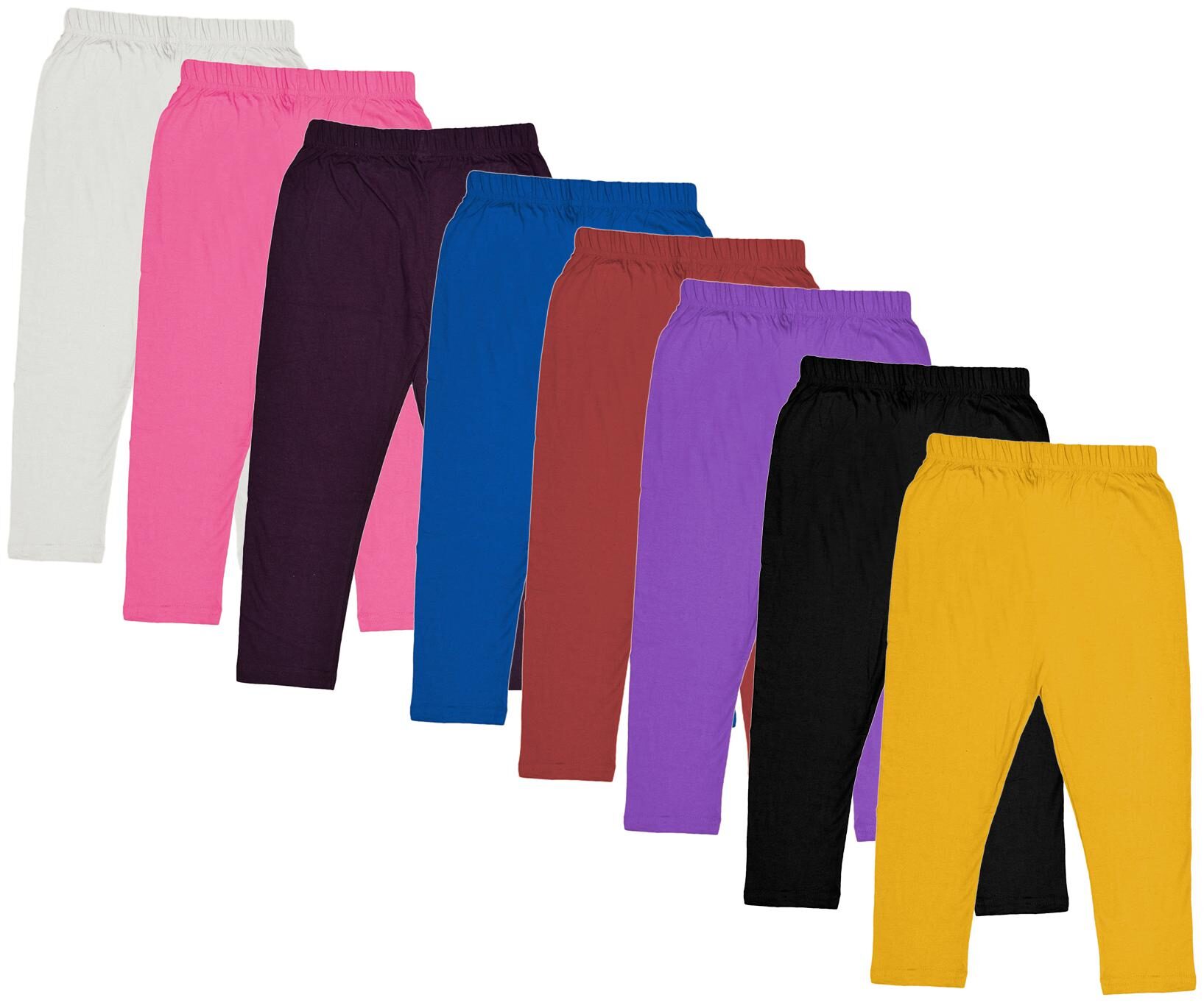 

Indiweaves Girl Cotton Solid Capri - Multi