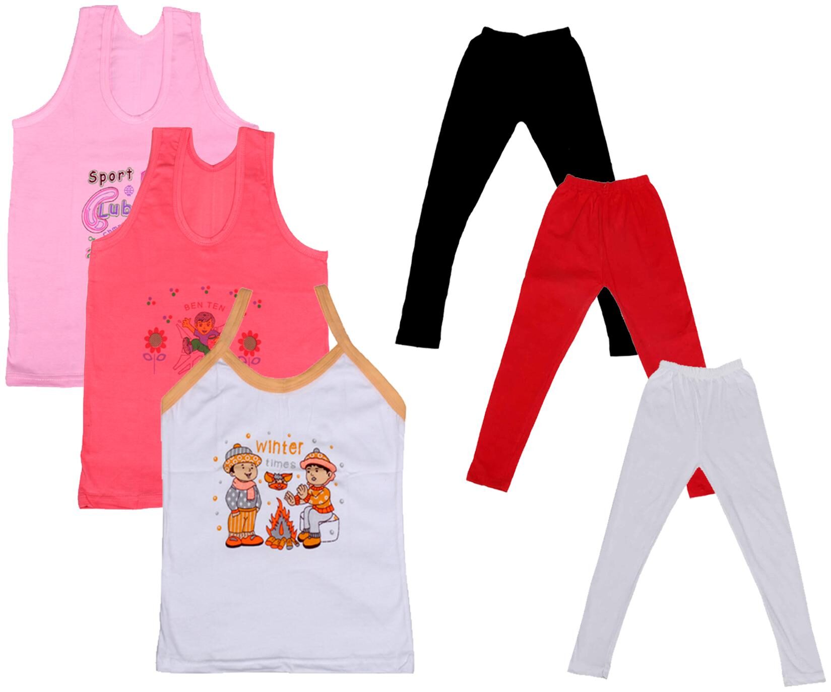 

Indiweaves Girl Cotton Top Bottom Set - Multi