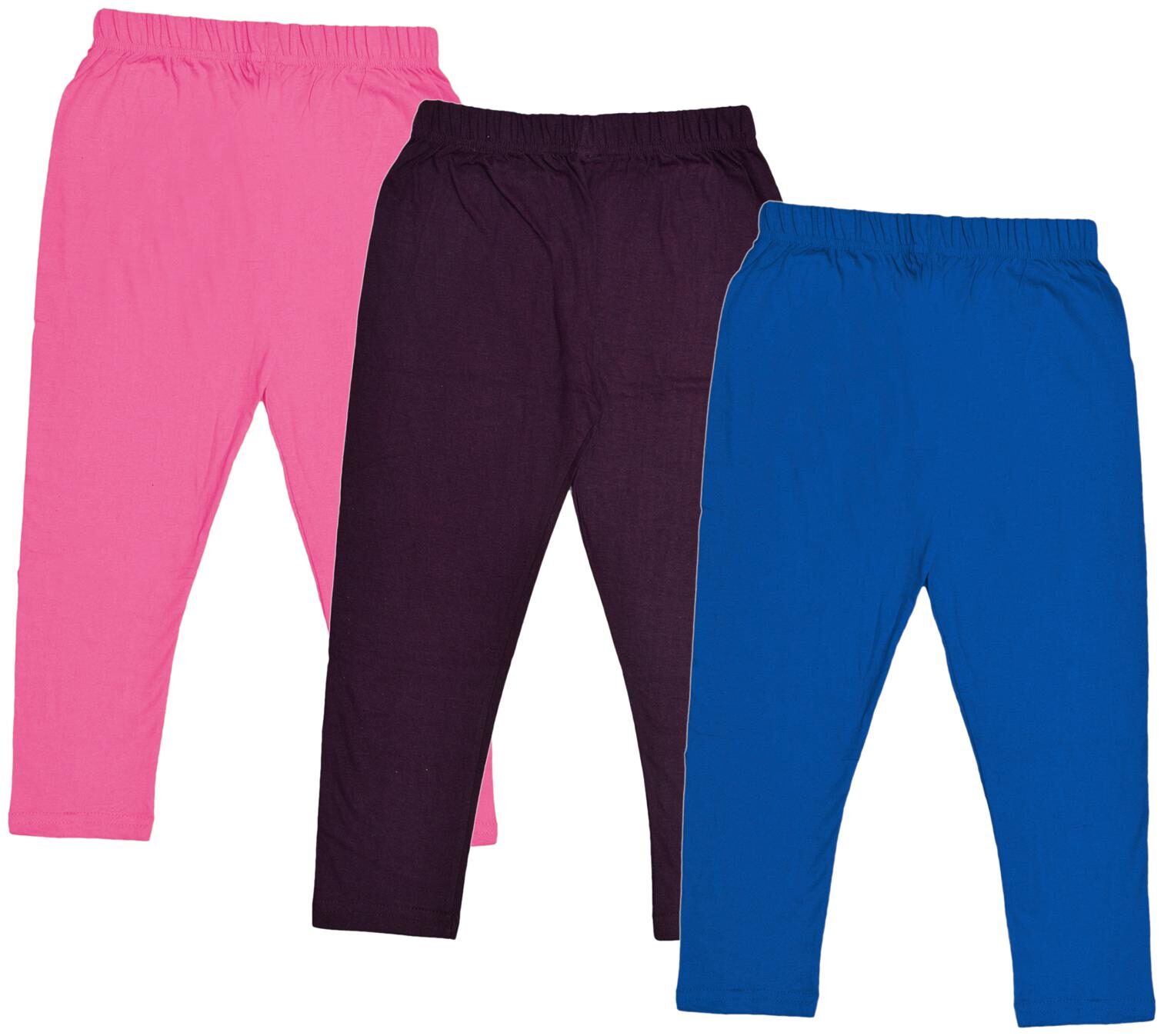 

Indiweaves Girl Cotton Solid Capri - Multi