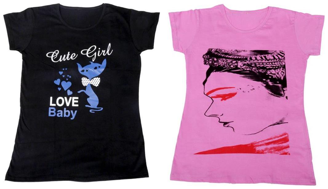 

Indiweaves Girl Cotton Solid T shirt - Grey