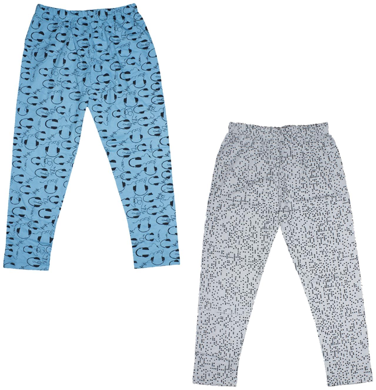 

Indiweaves Girl Cotton Printed Capri - Grey Blue
