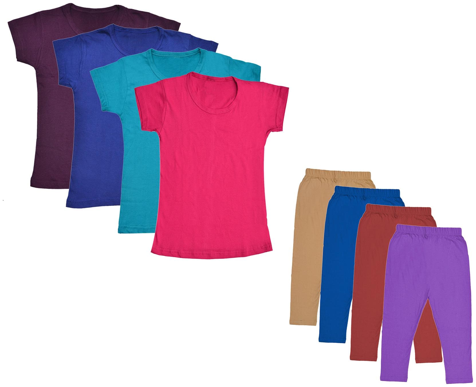 

Indiweaves Girl Cotton Top Bottom Set - Multi