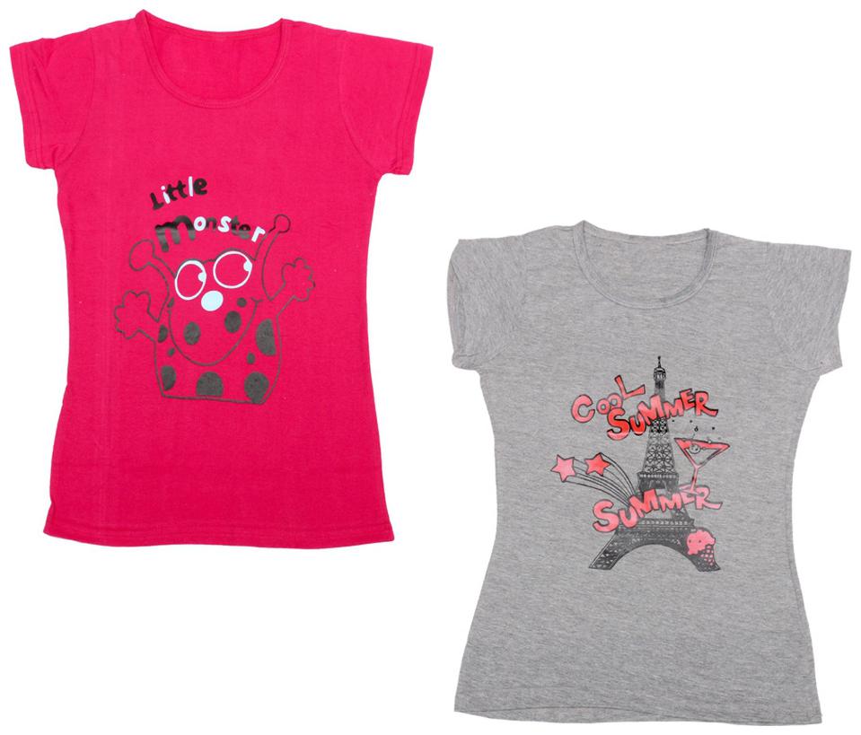 

Indiweaves Girl Cotton Printed T shirt - Multi
