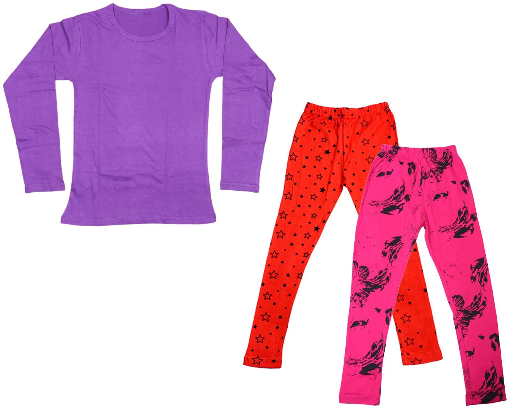 

Indiweaves Girl Cotton Solid T shirt - Multi