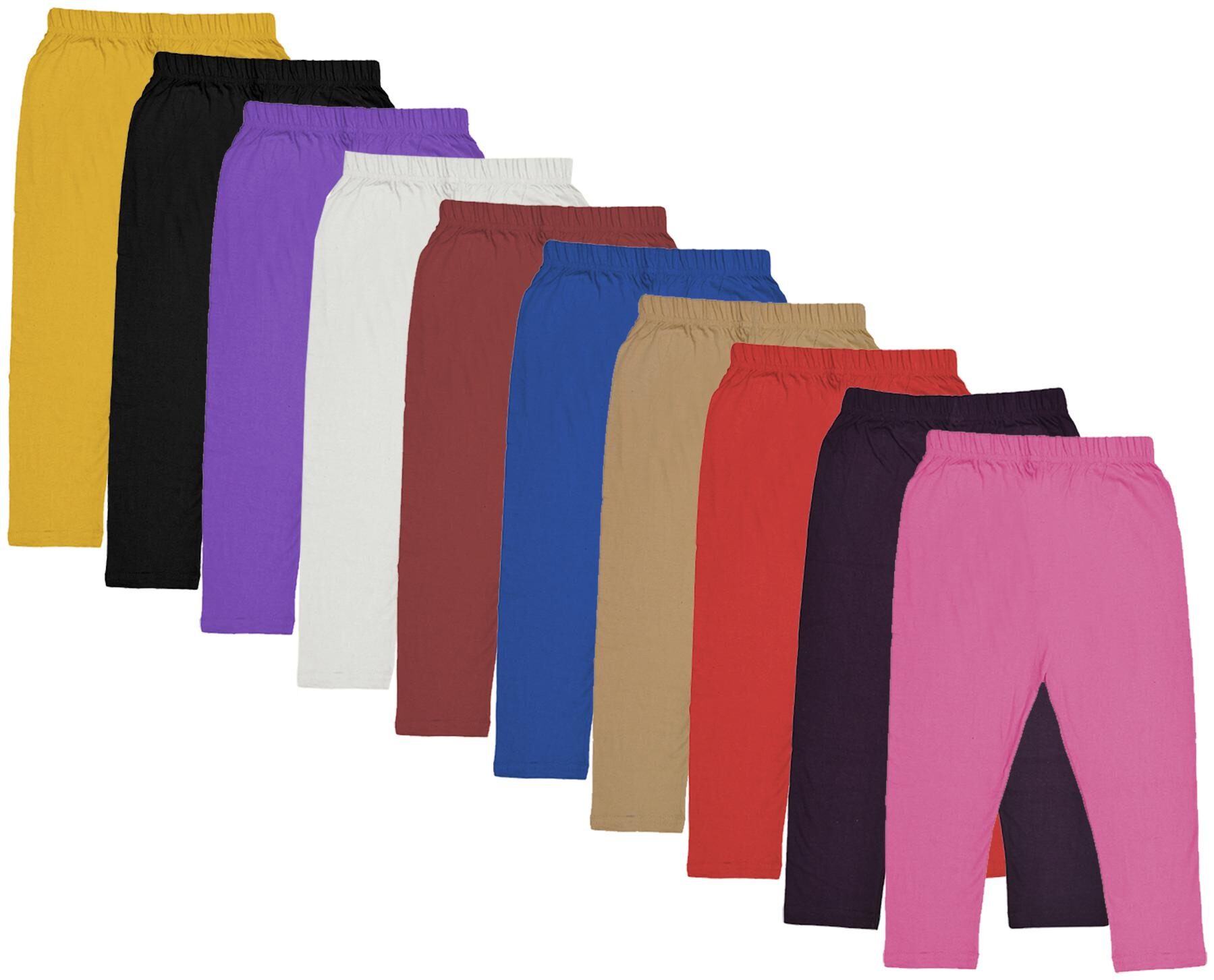 

Indiweaves Girl Cotton Solid Capri - Multi