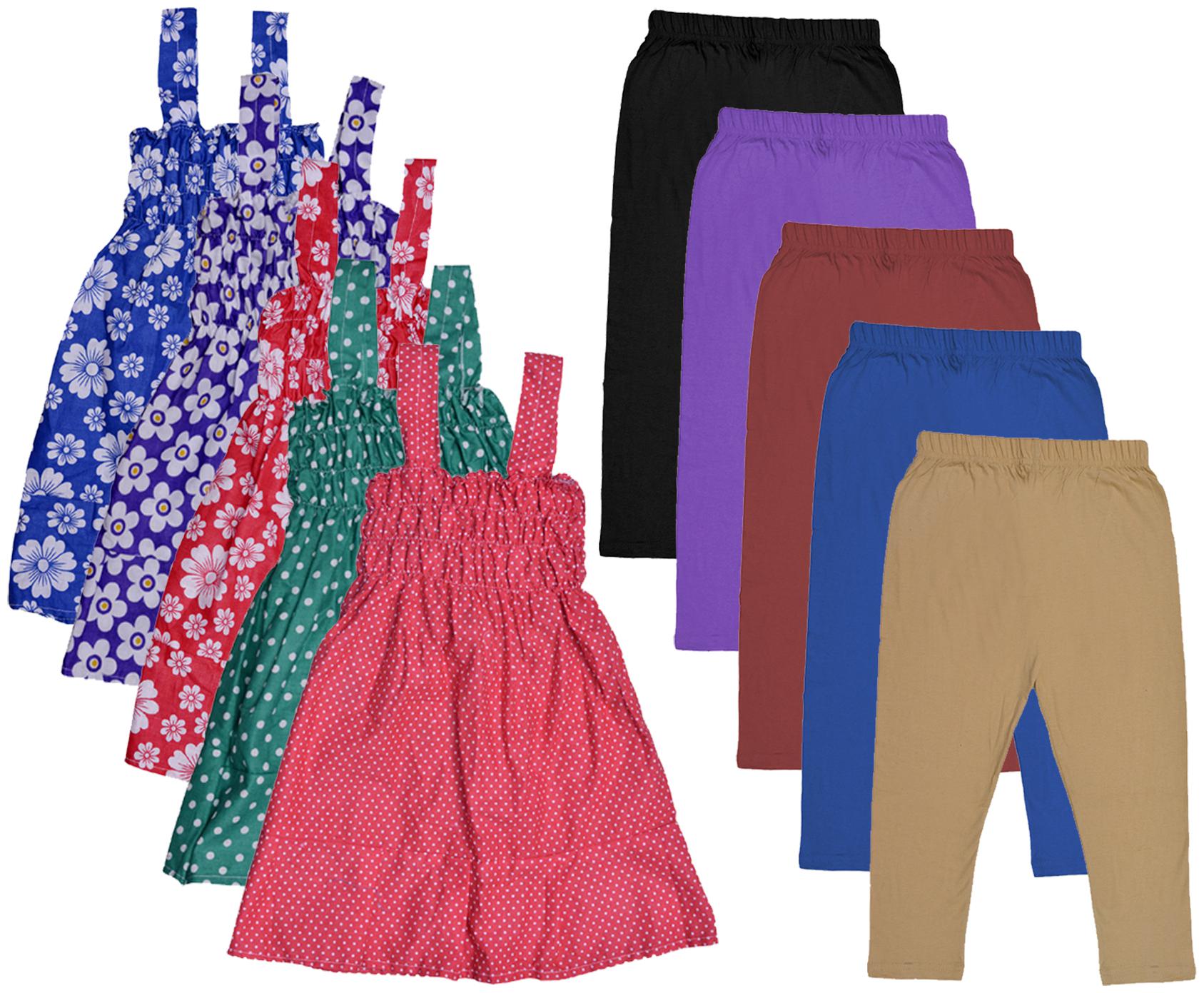 

Indiweaves Girl Cotton Top Bottom Set - Multi