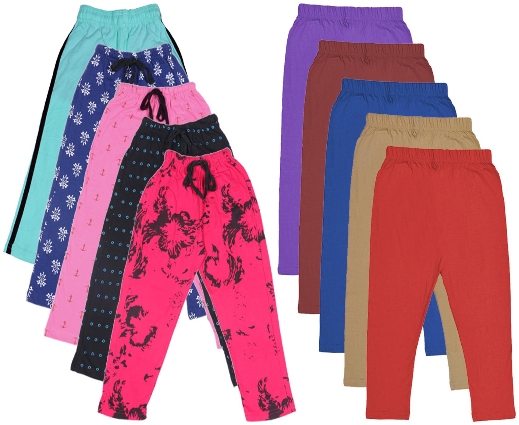 

Indiweaves Girl Cotton Solid Capri - Multi