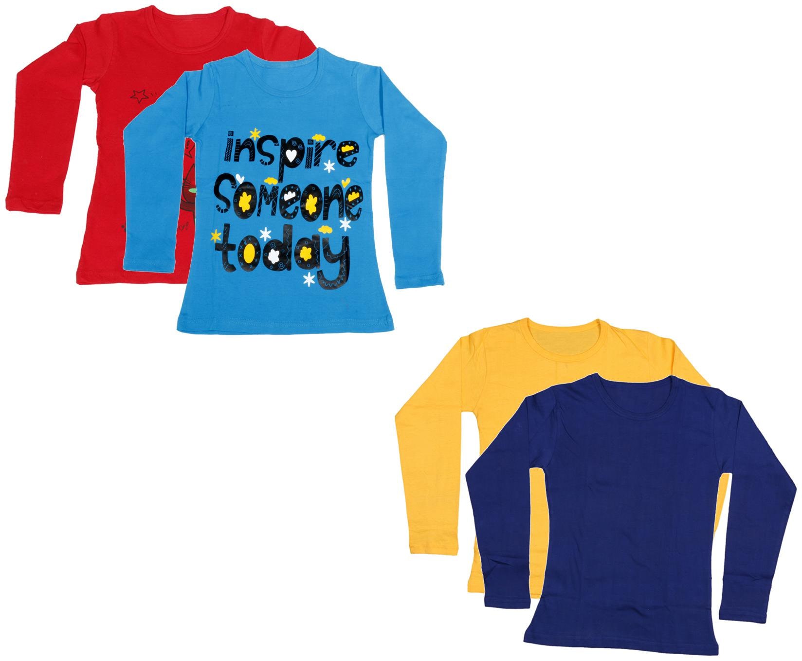 

Indiweaves Girl Cotton Printed T shirt - Multi