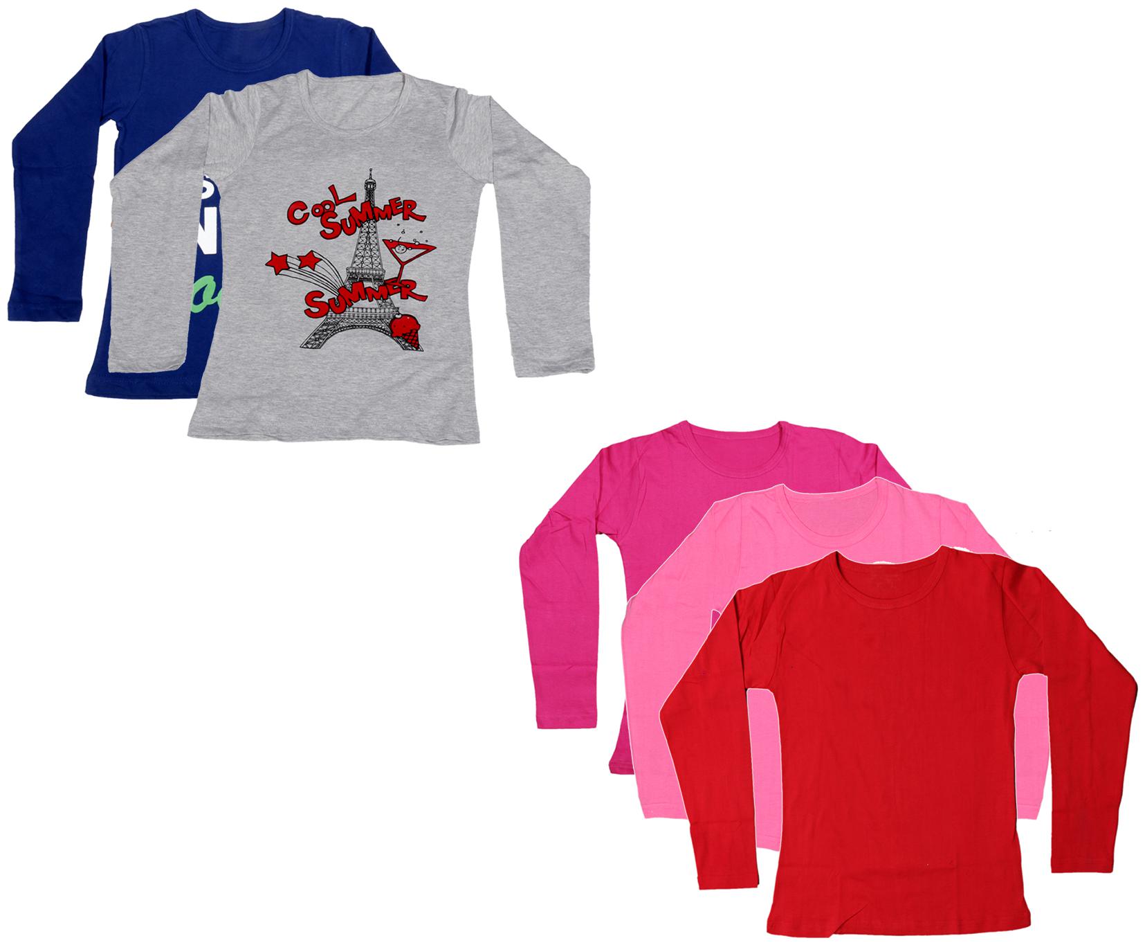 

Indiweaves Girl Cotton Printed T shirt - Multi