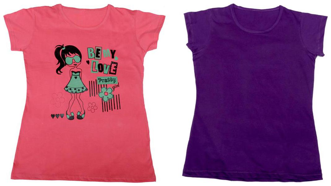 

Indiweaves Girl Cotton Solid T shirt - Multi