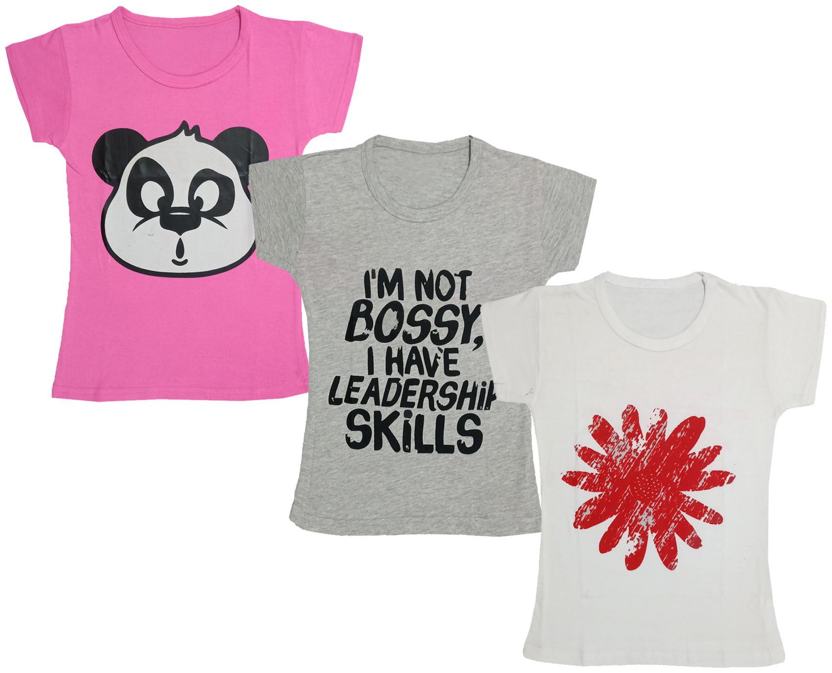 

Indiweaves Girl Cotton Printed T shirt - Multi