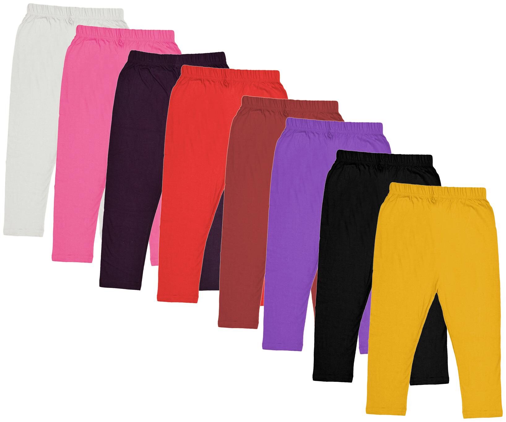 

Indiweaves Girl Cotton Solid Capri - Multi