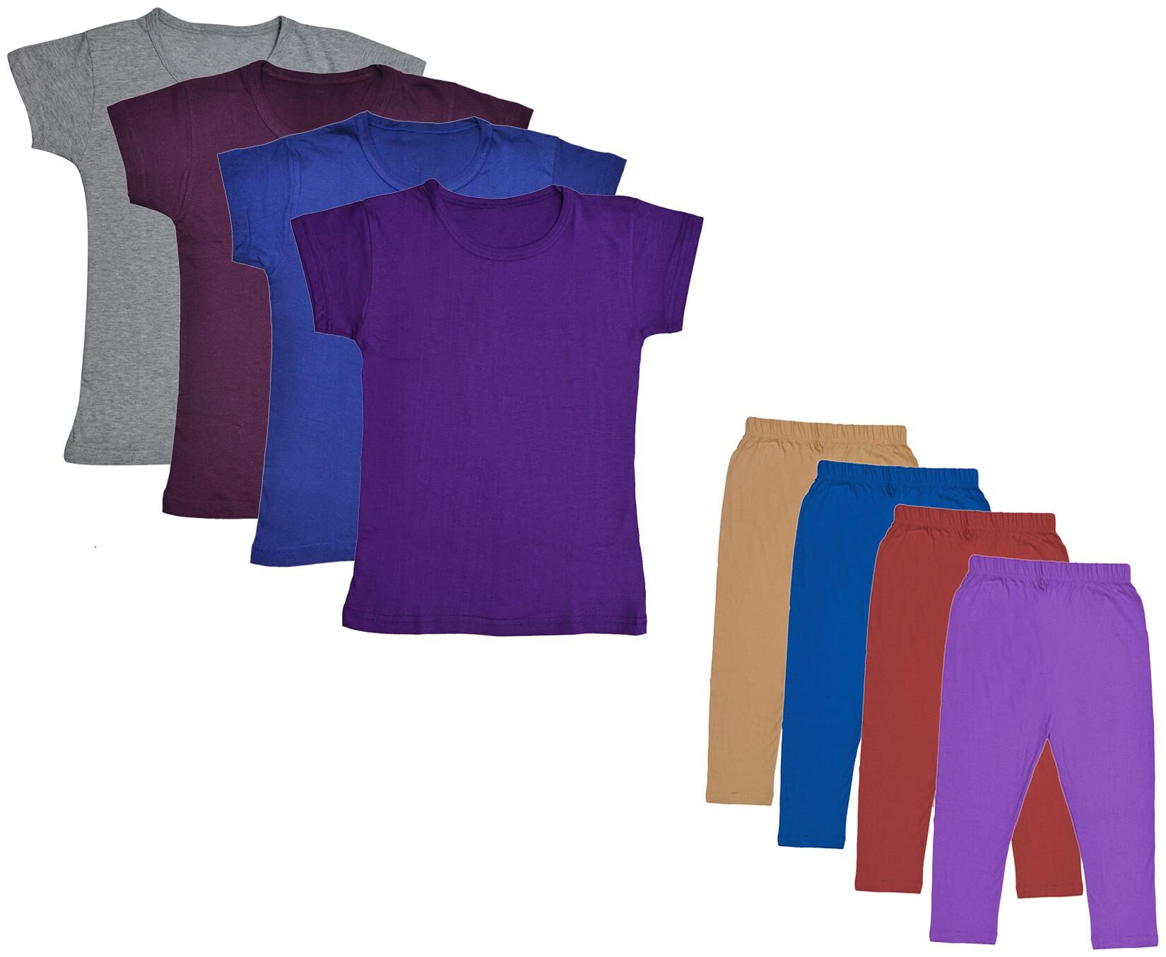 

Indiweaves Girl Cotton Top Bottom Set - Multi