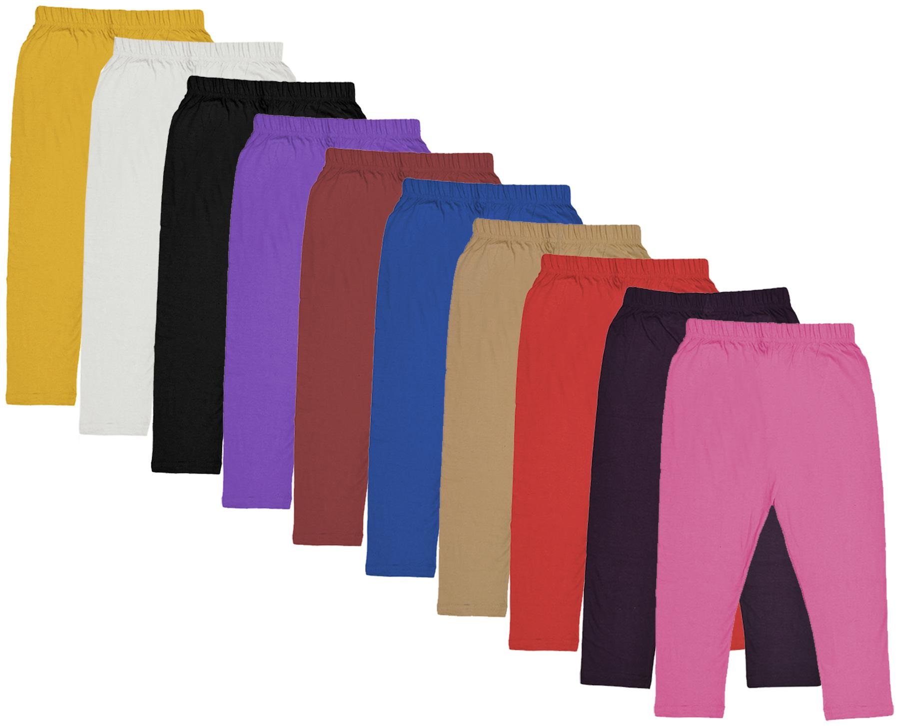 

Indiweaves Girl Cotton Solid Capri - Multi