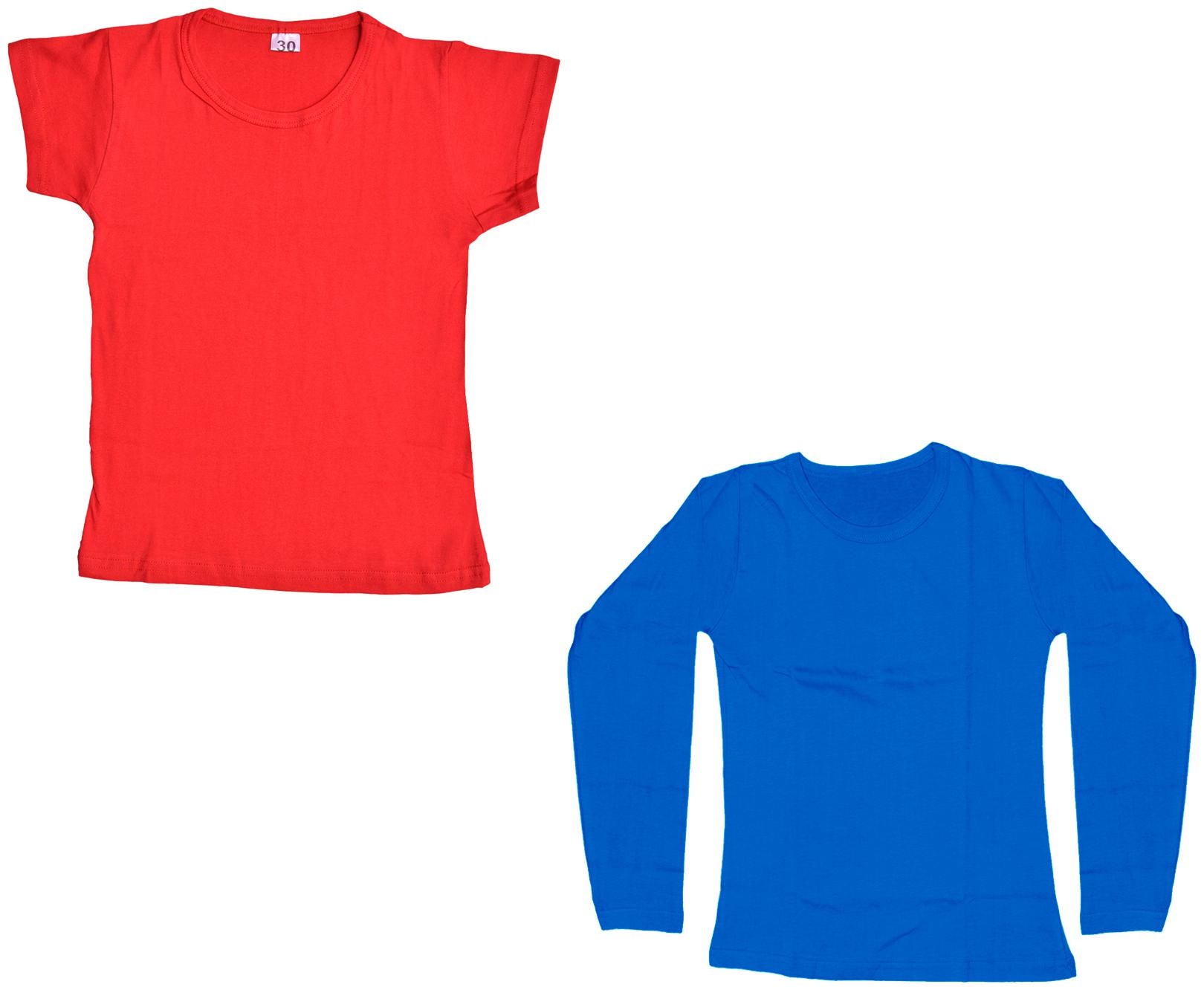 

Indiweaves Girl Cotton Solid T shirt - Multi
