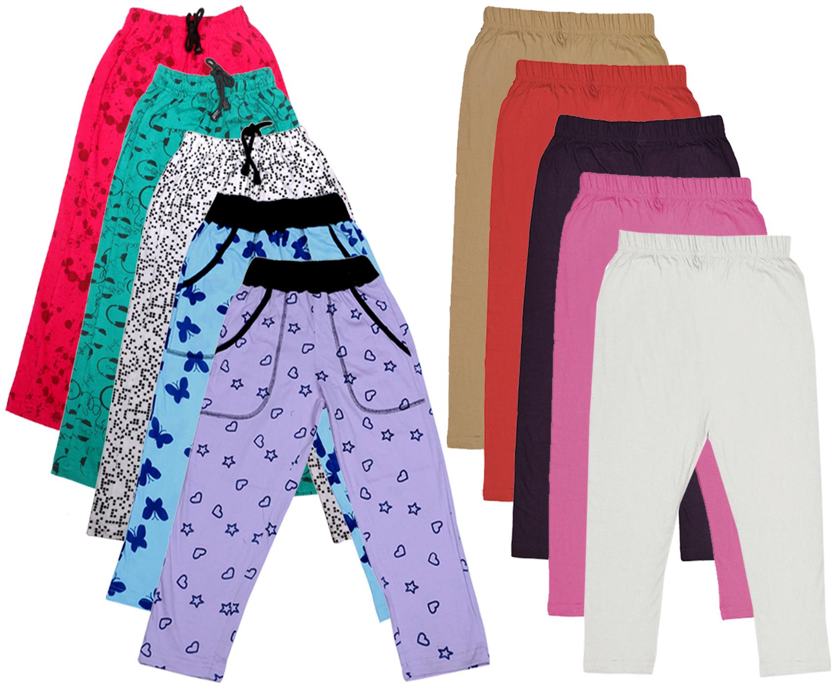 

Indiweaves Girl Cotton Solid Capri - Multi