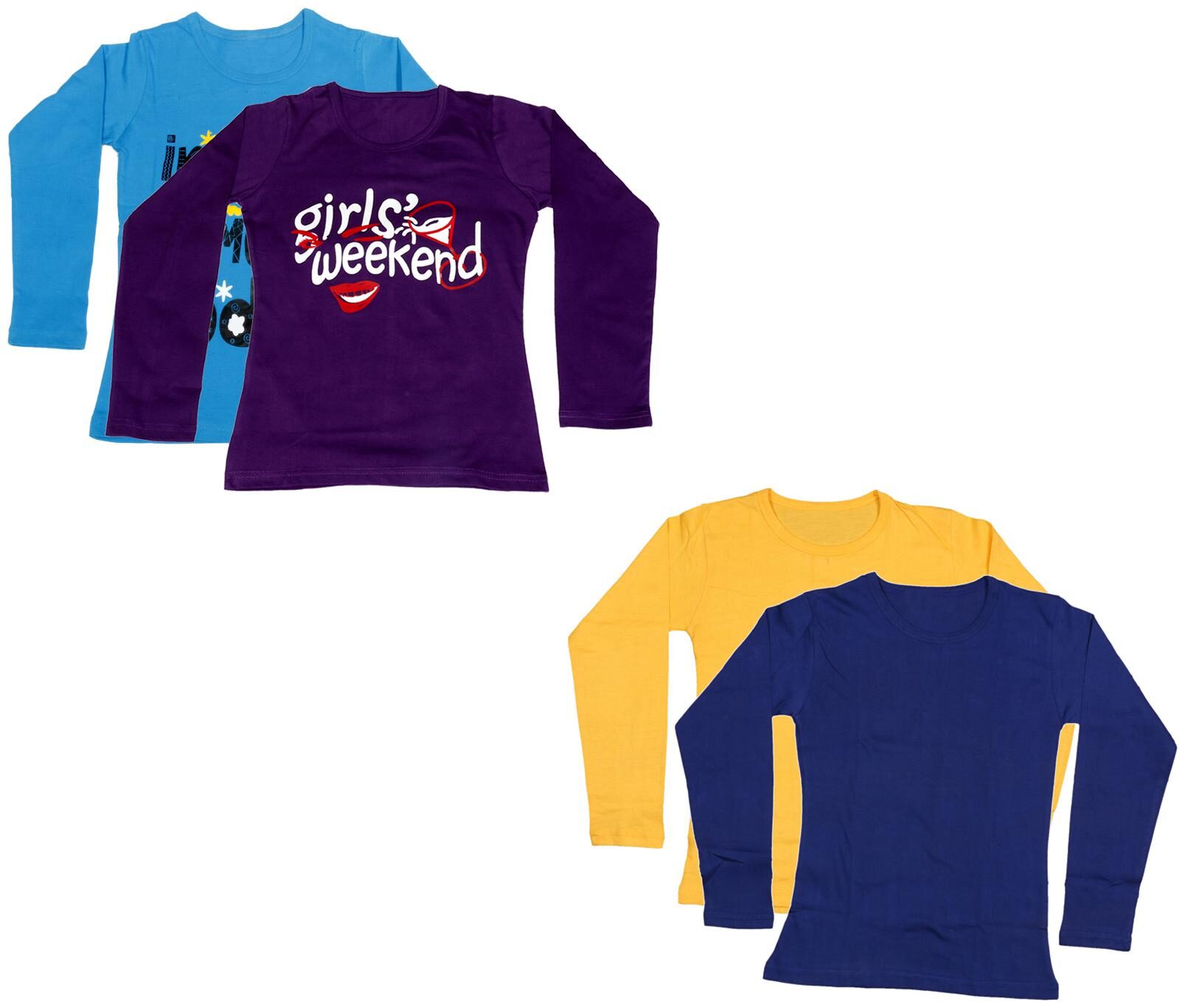 

Indiweaves Girl Cotton Printed T shirt - Multi