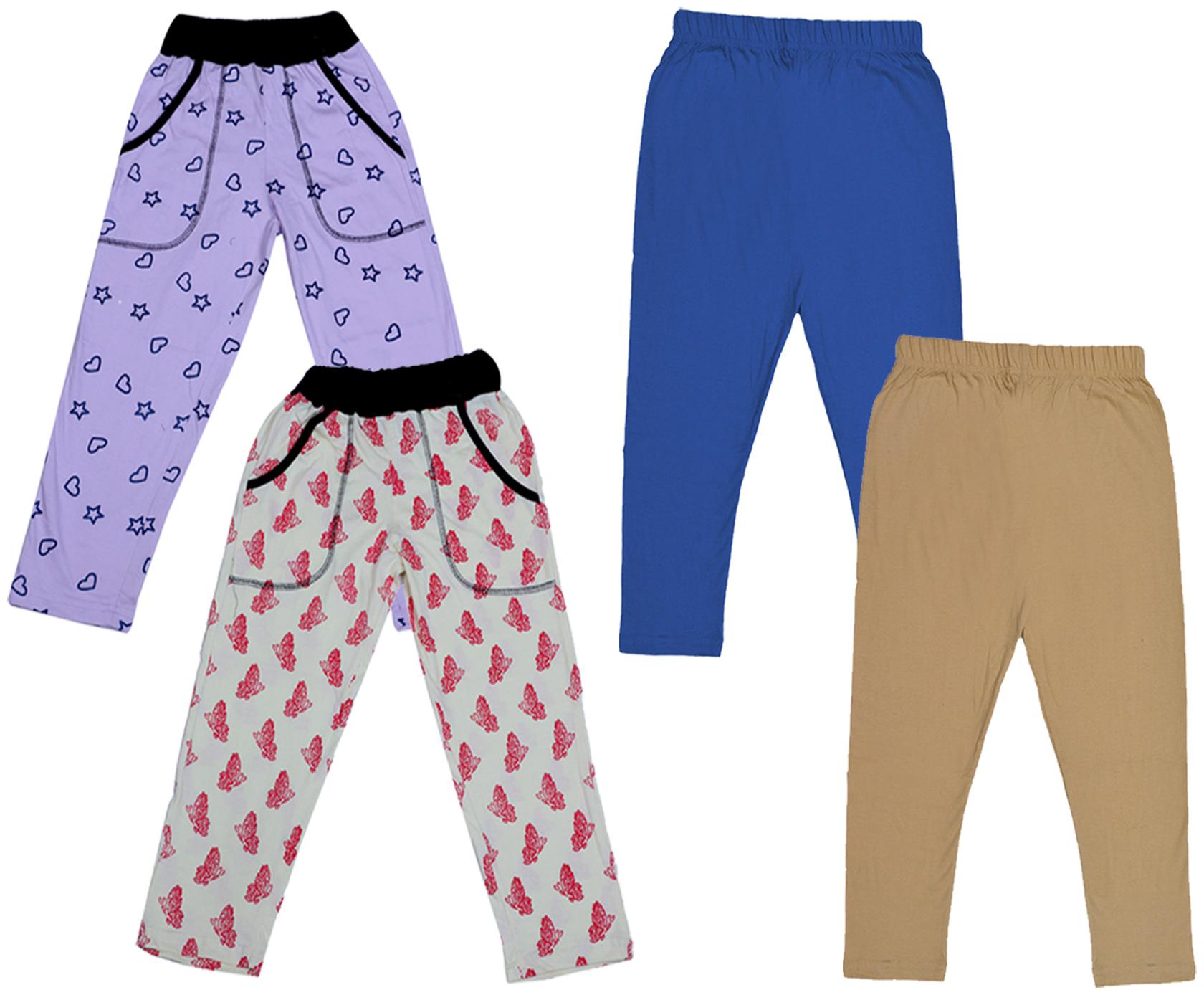 

Indiweaves Girl Cotton Solid Capri - Multi