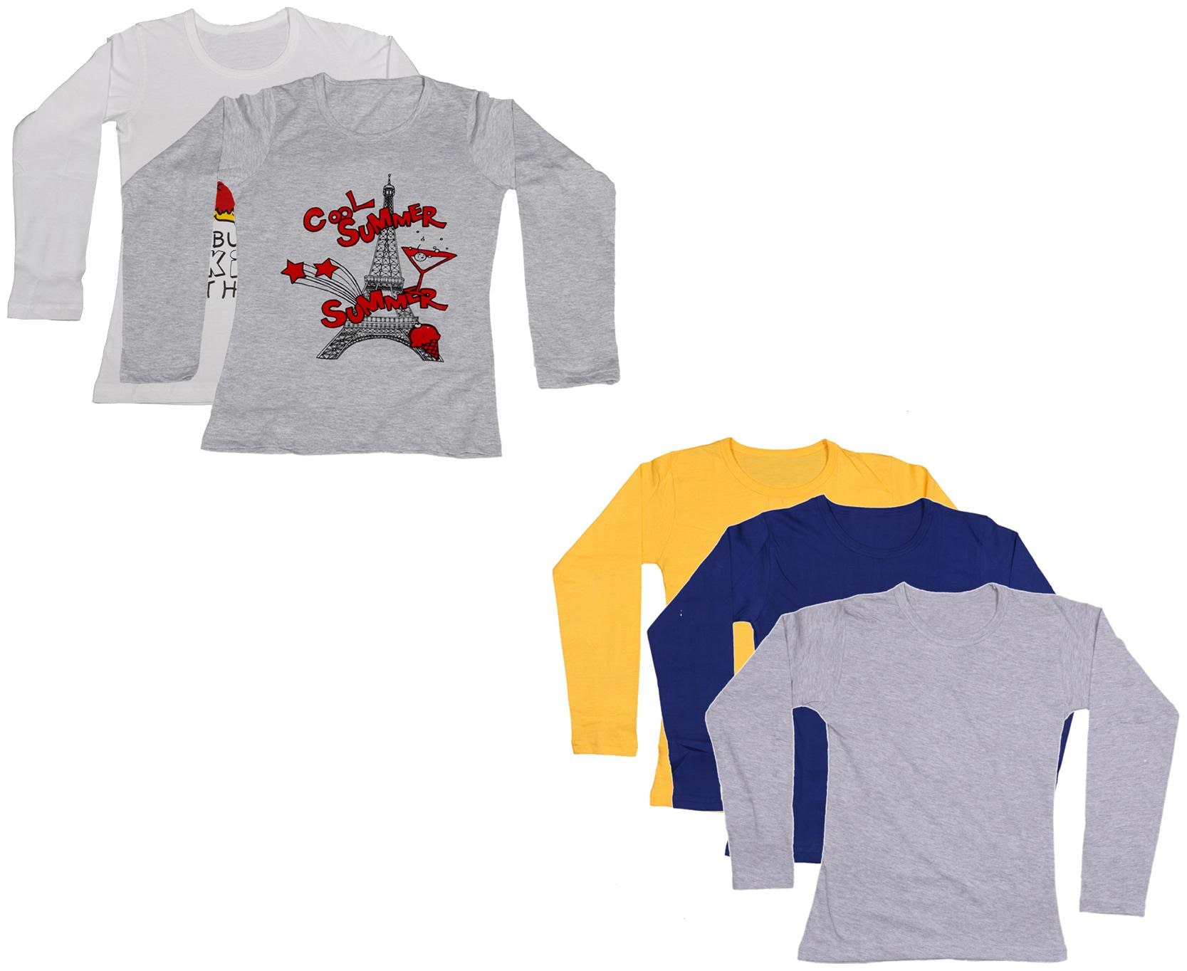 

Indiweaves Girl Cotton Printed T shirt - Multi