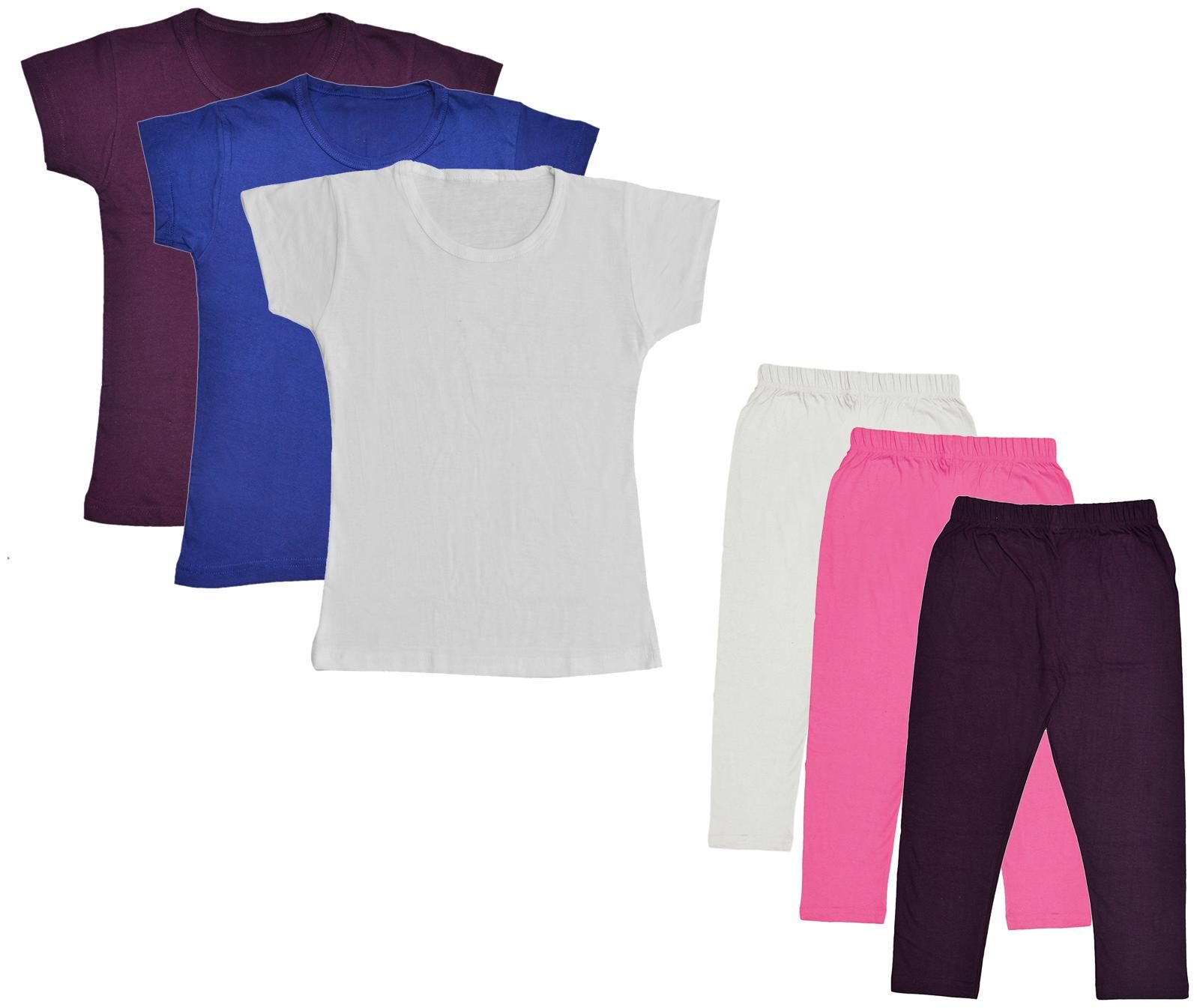 

Indiweaves Girl Cotton Top Bottom Set - Multi