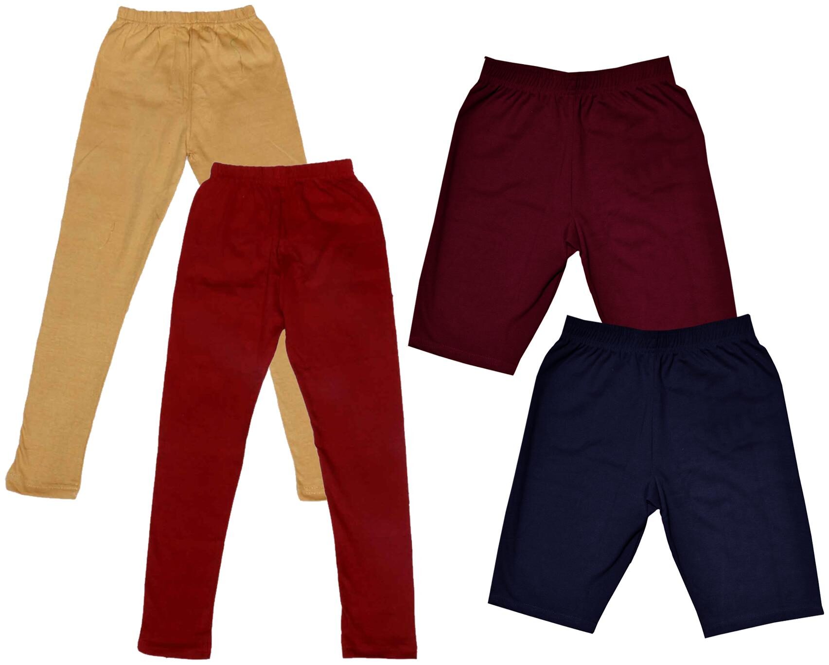 

Indiweaves Girl Cotton Solid Regular shorts - Multi