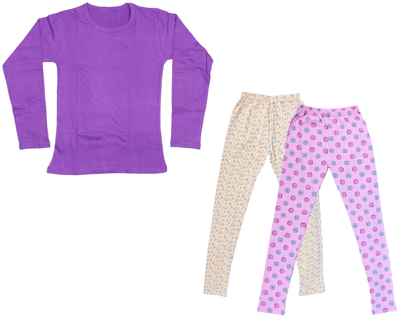 

Indiweaves Girl Cotton Solid T shirt - Multi