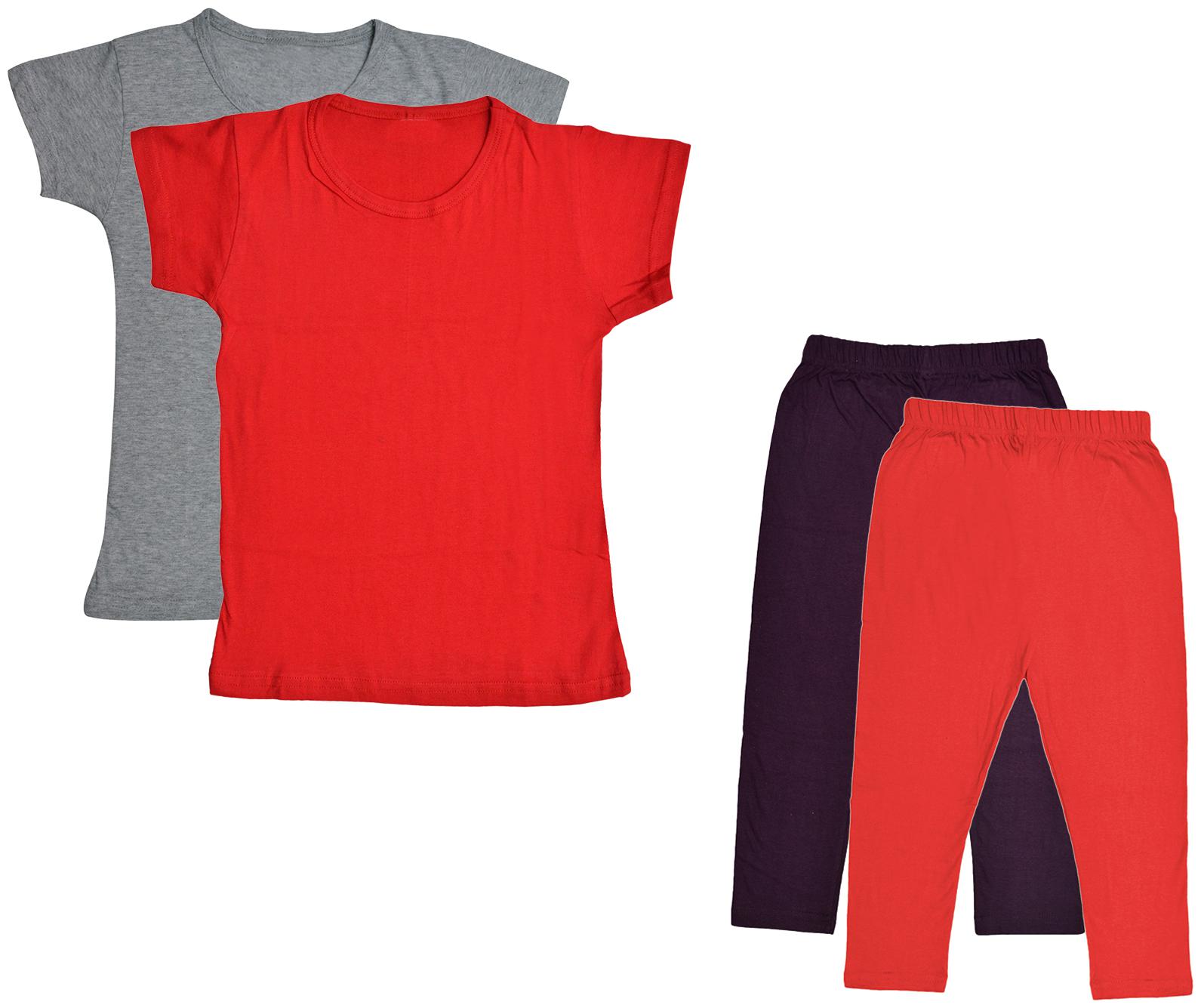 

Indiweaves Girl Cotton Top Bottom Set - Multi