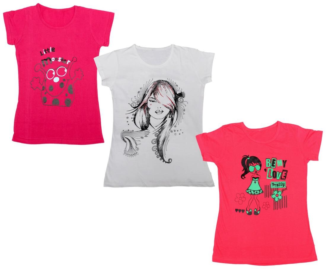 

Indiweaves Girl Cotton Printed T shirt - Multi