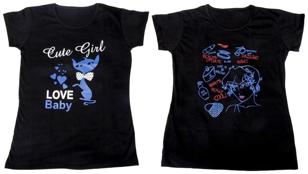 

Indiweaves Girl Cotton Solid T shirt - Multi