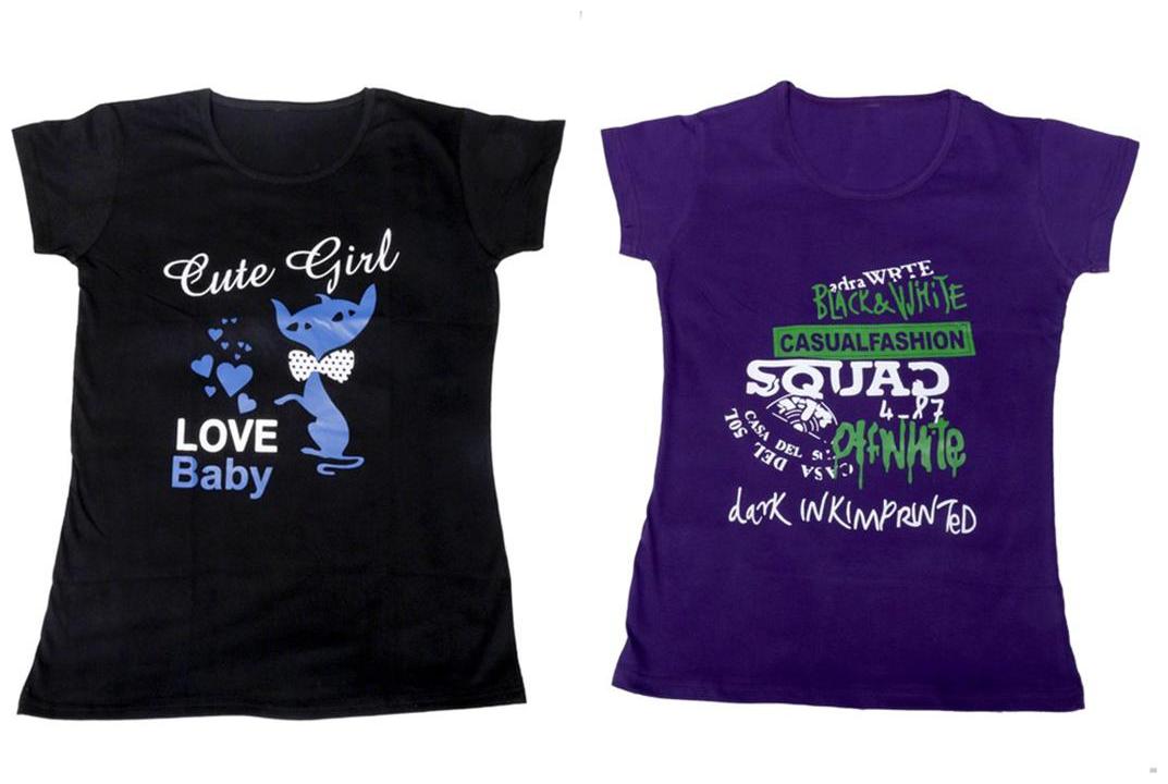 

Indiweaves Girl Cotton Solid T shirt - Multi