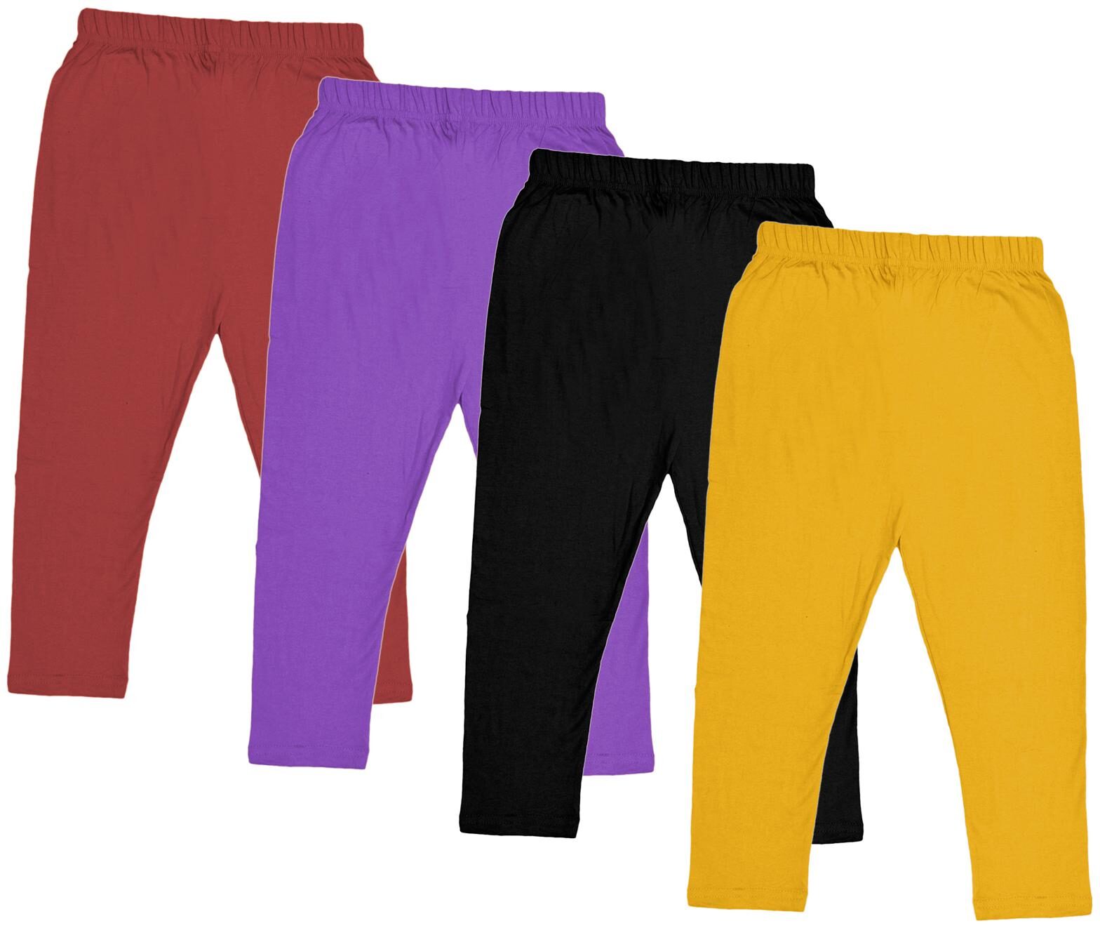 

Indiweaves Girl Cotton Solid Capri - Multi