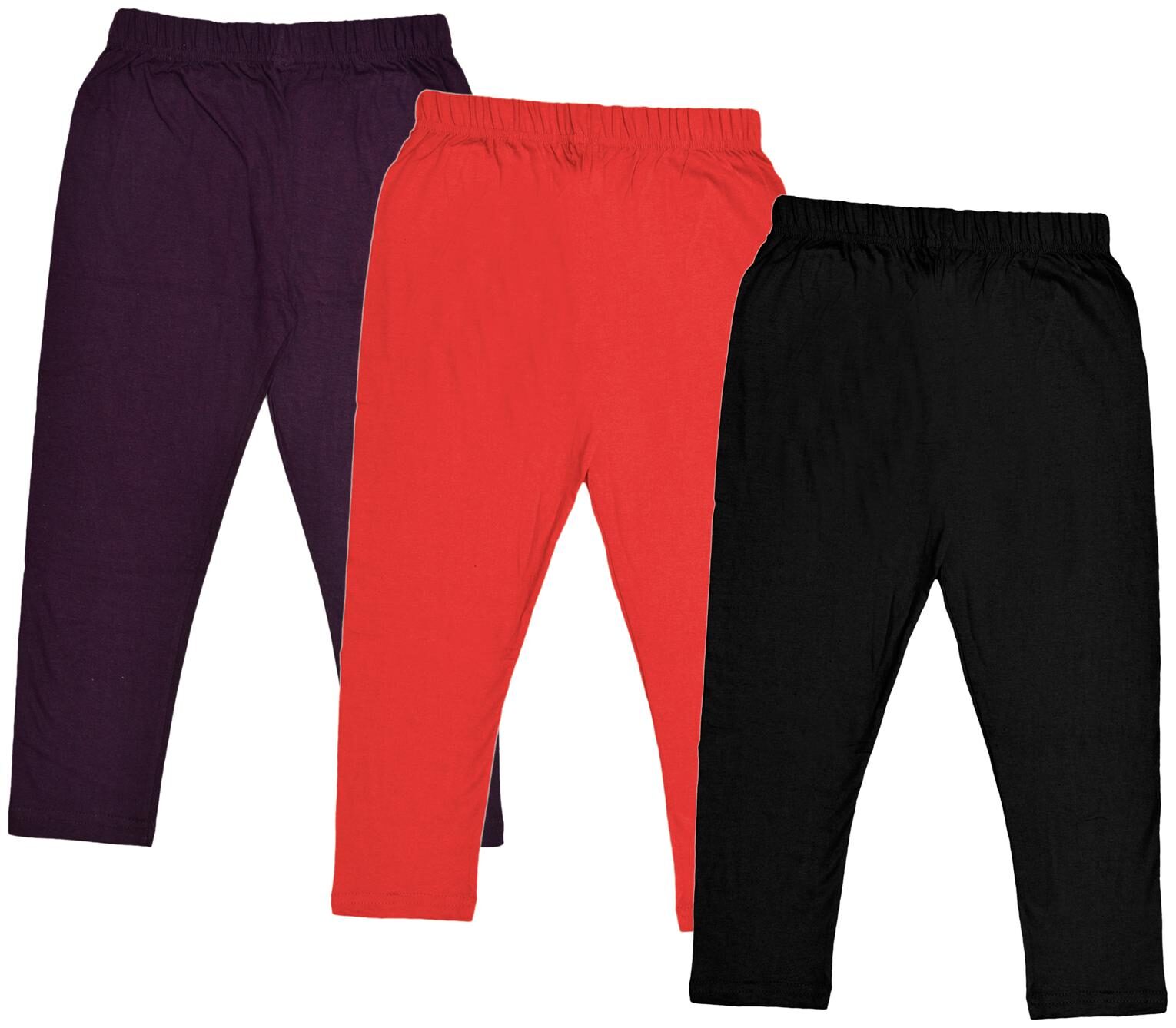 

Indiweaves Girl Cotton Solid Capri - Multi