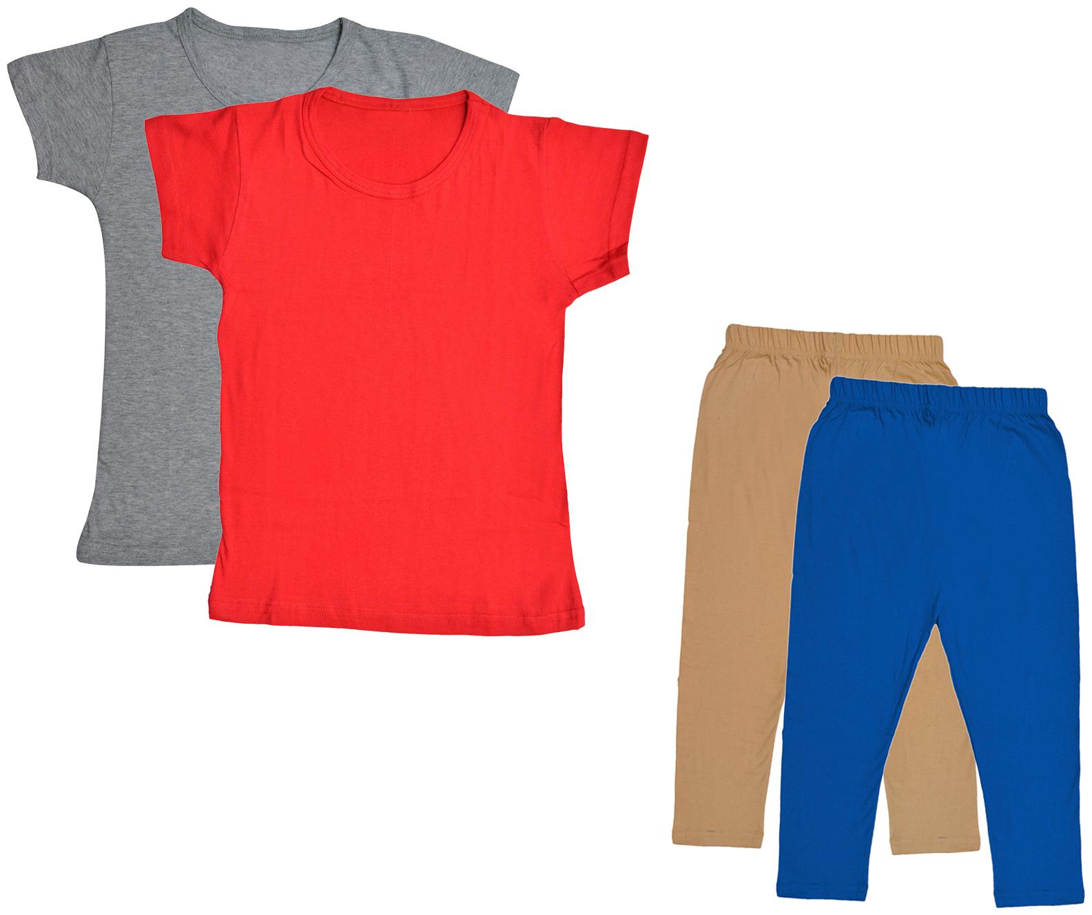 

Indiweaves Girl Cotton Top Bottom Set - Multi