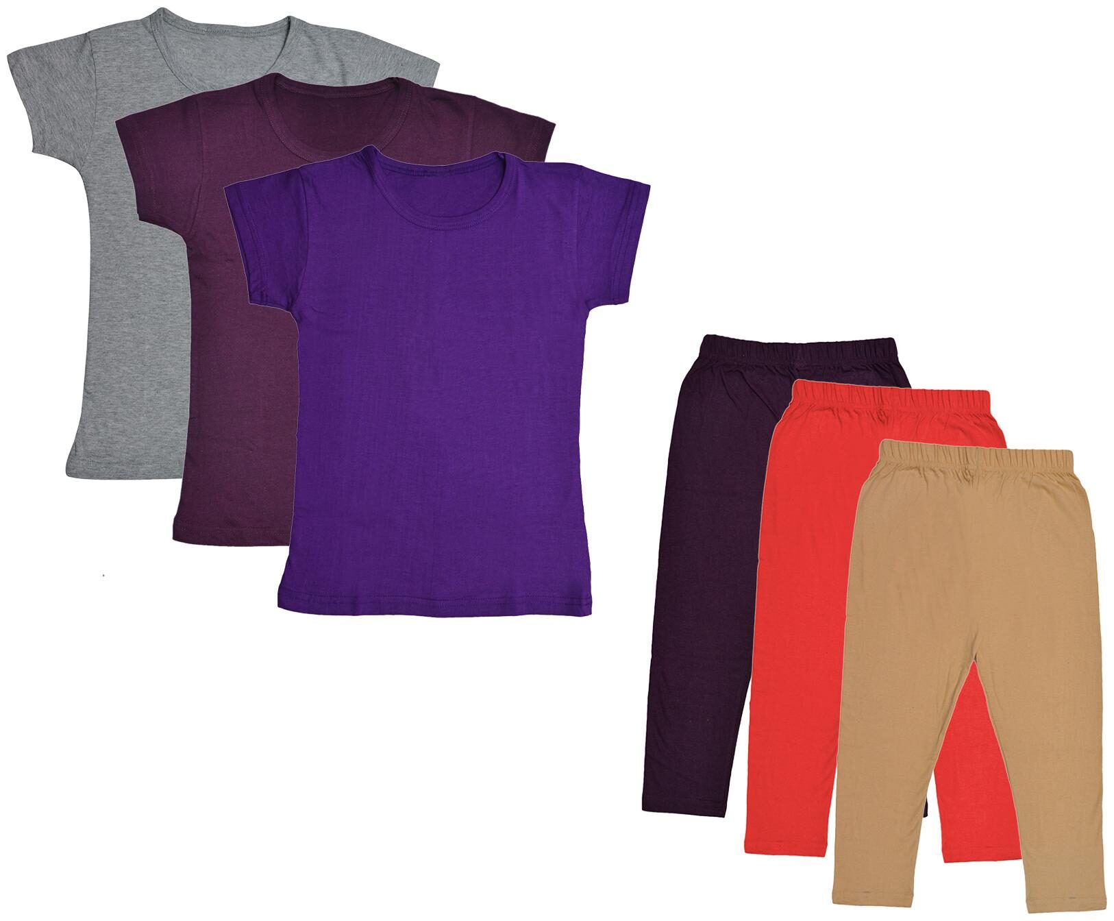 

Indiweaves Girl Cotton Top Bottom Set - Multi