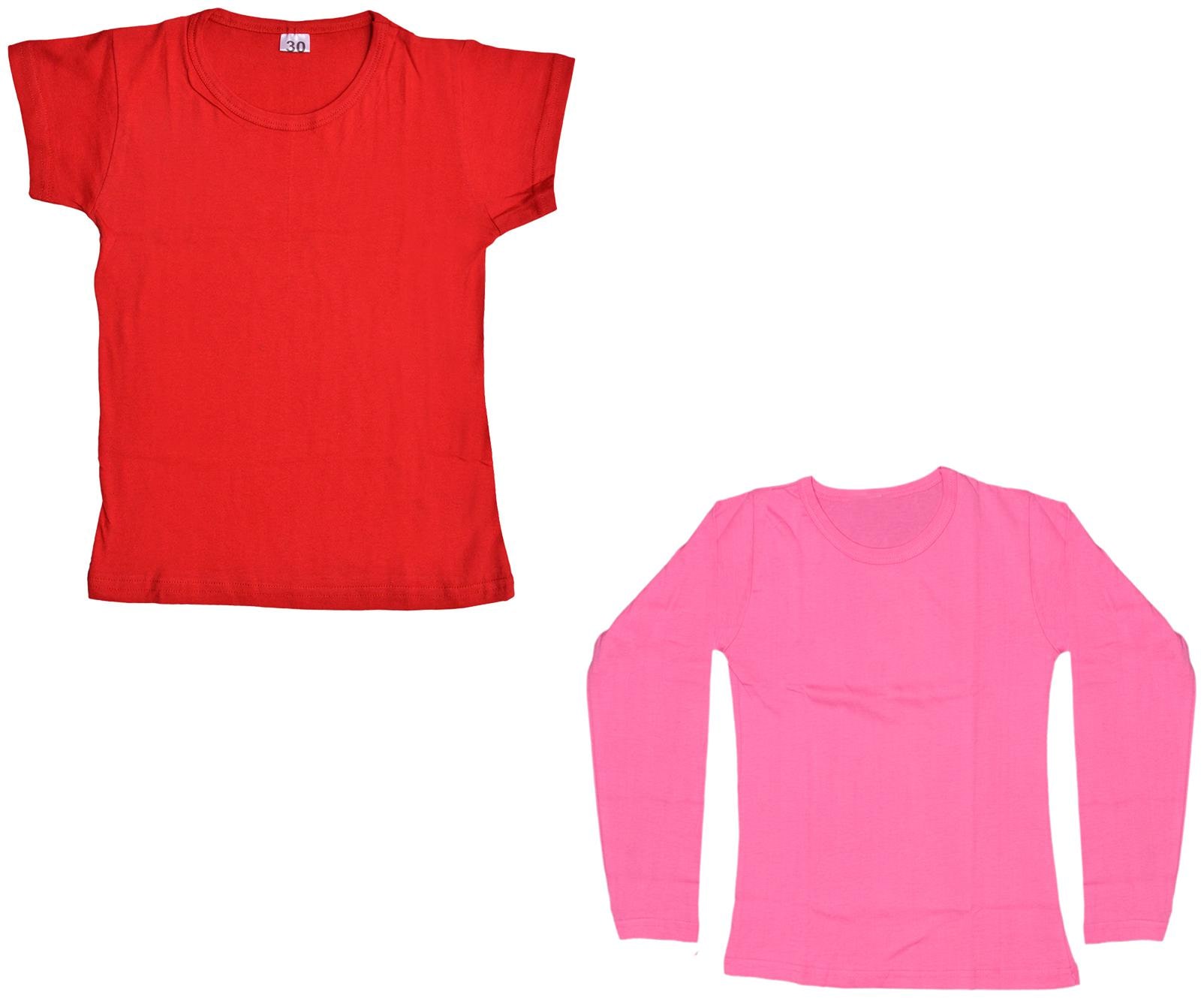 

Indiweaves Girl Cotton Solid T shirt - Multi