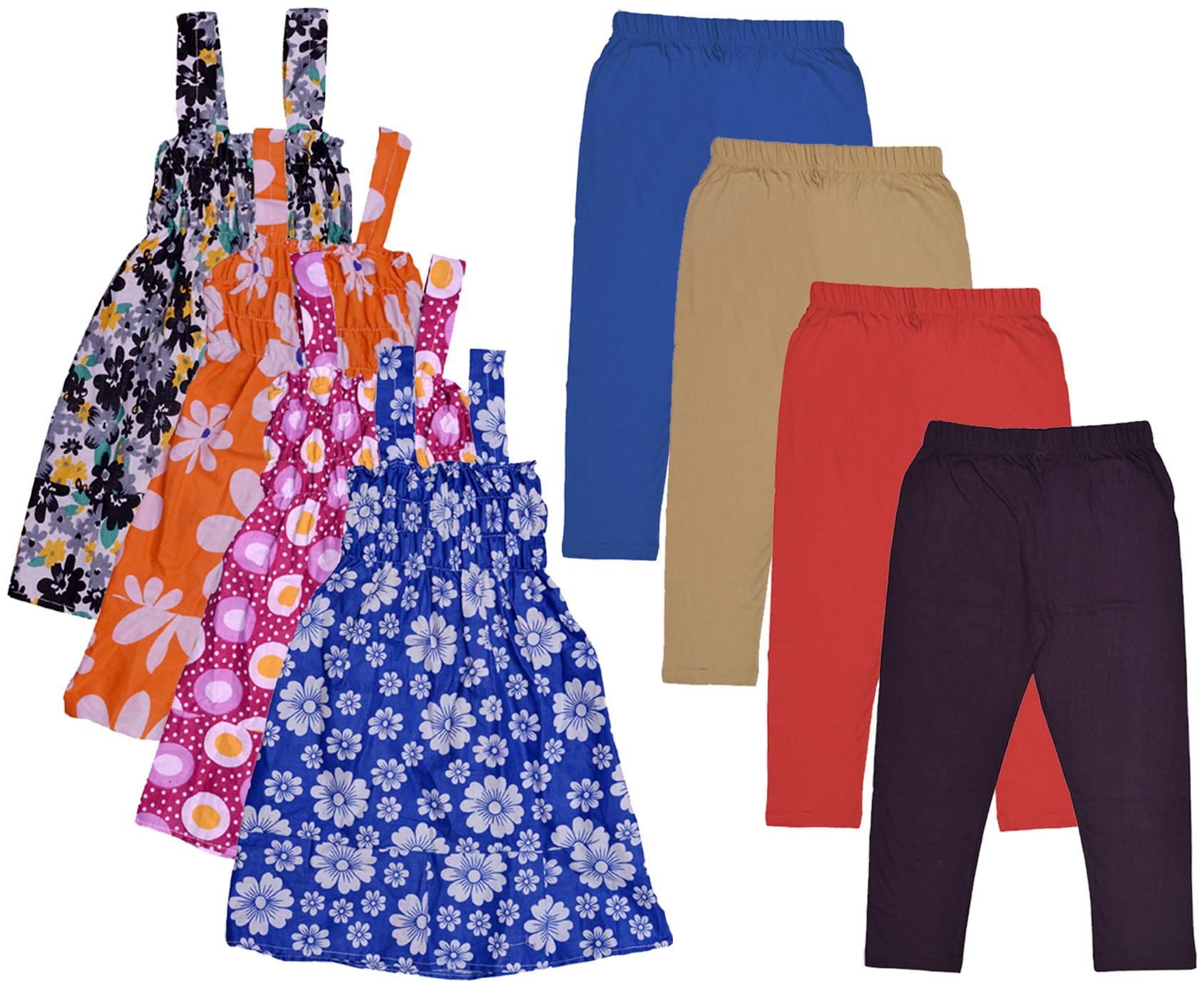 

Indiweaves Girl Cotton Top Bottom Set - Multi