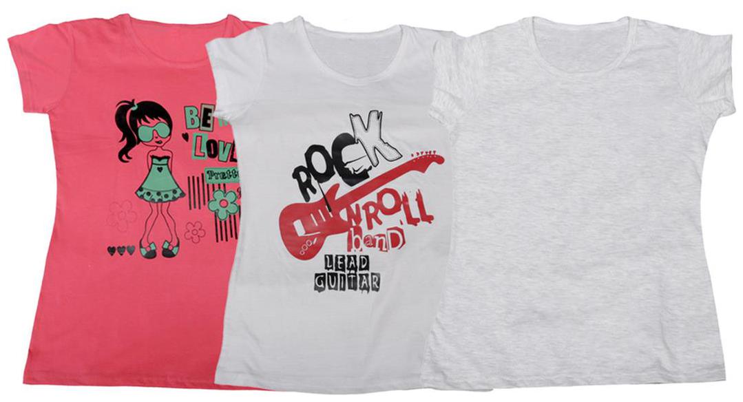 

Indiweaves Girl Cotton Solid T shirt - Multi