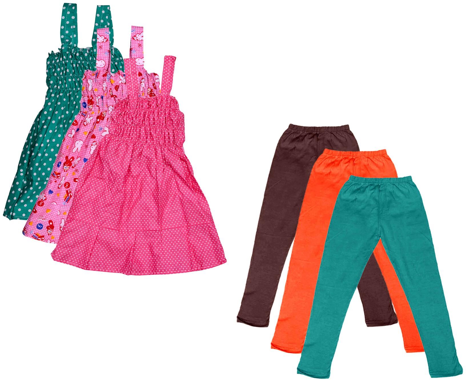

Indiweaves Girl Cotton Top Bottom Set - Multi