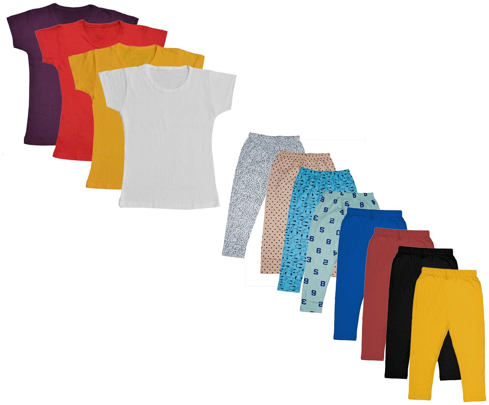 

Indiweaves Girl Cotton Top Bottom Set - Multi