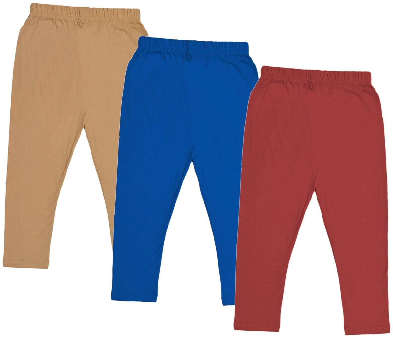 

Indiweaves Girl Cotton Solid Capri - Multi