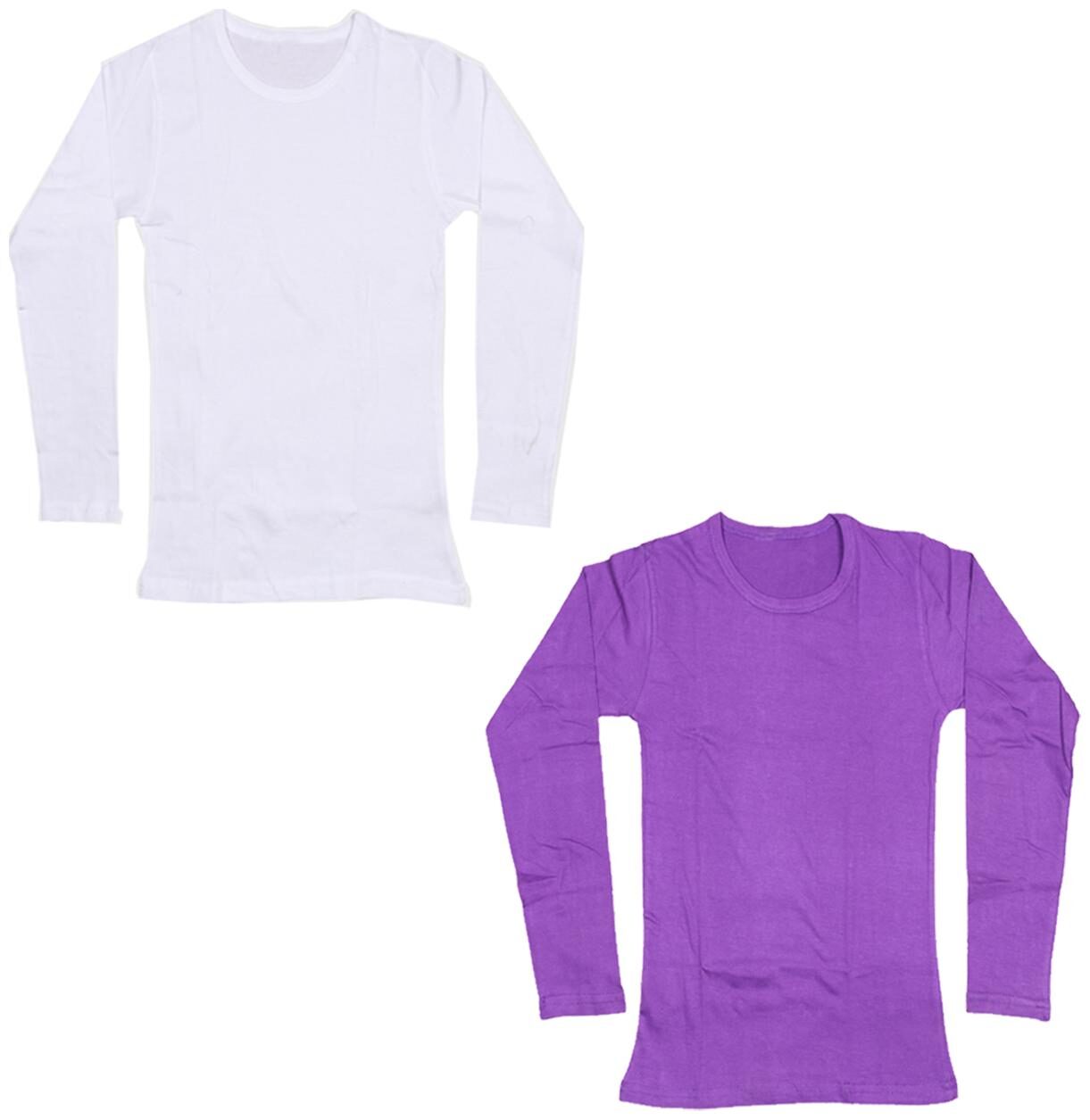 

Indiweaves Girl Cotton Solid T shirt - Purple