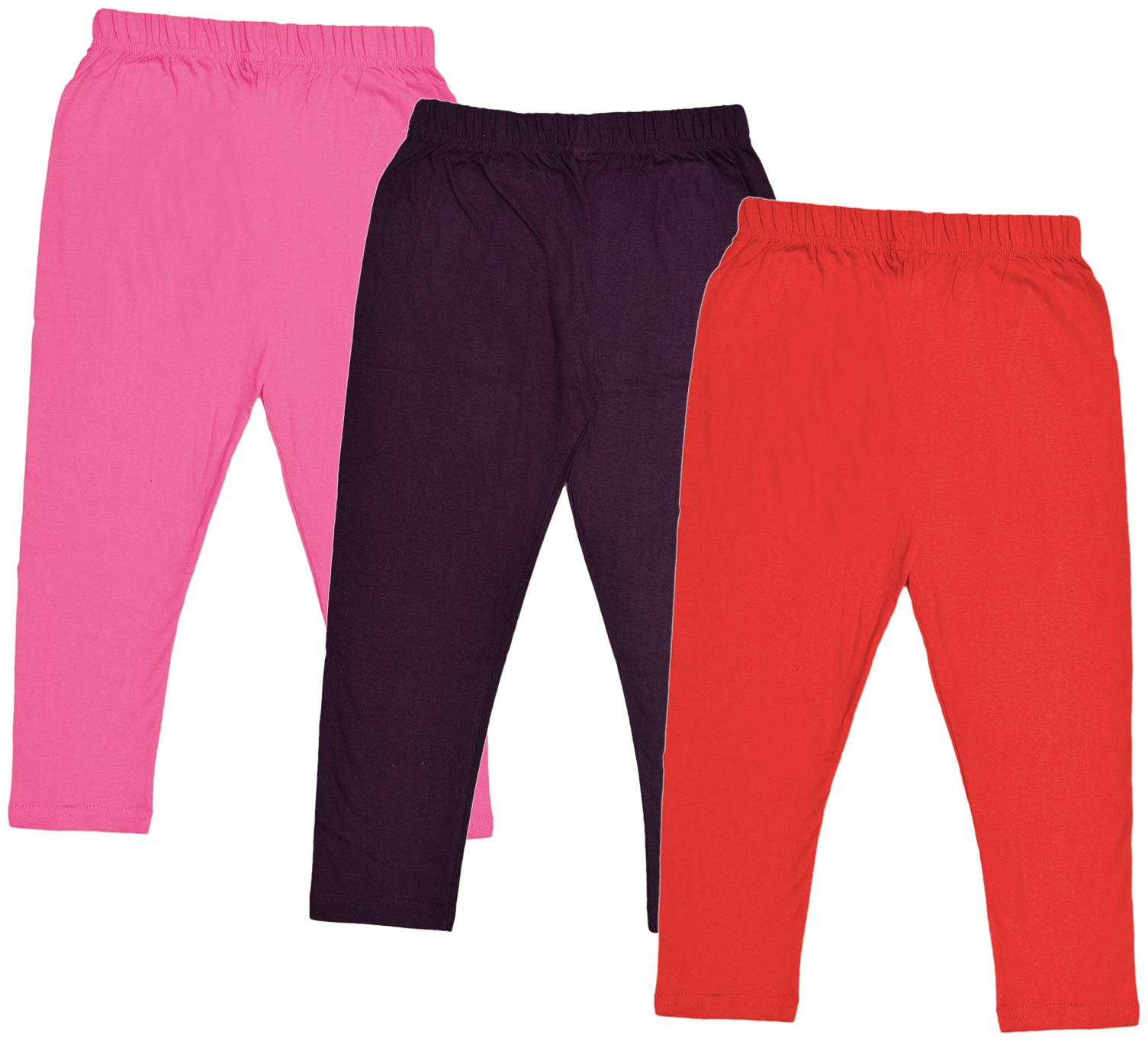 

Indiweaves Girl Cotton Solid Capri - Multi
